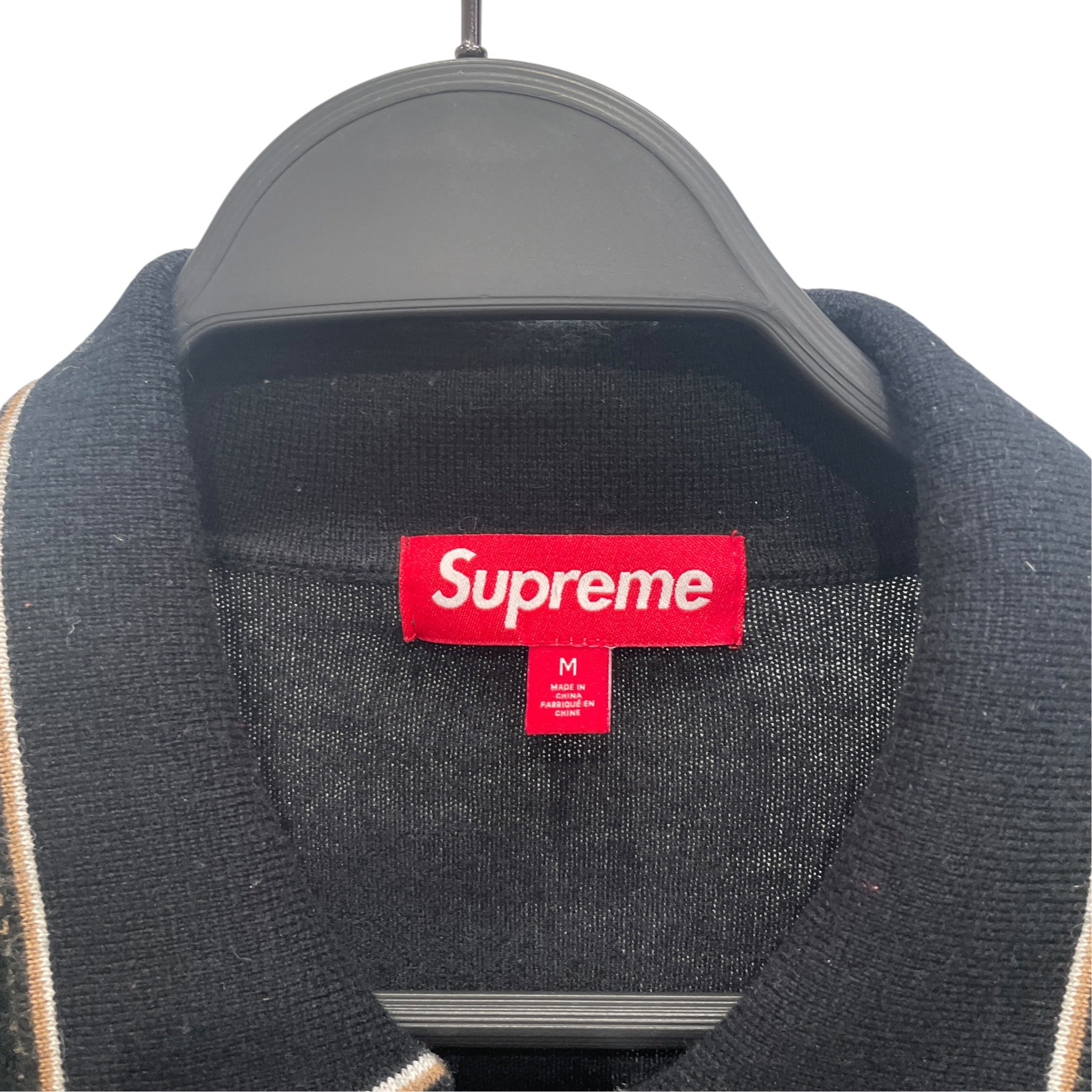 Supreme/Heavy Cardigan/M/Stripe/Wool/BLK/BRN WHT STRIPES view 2