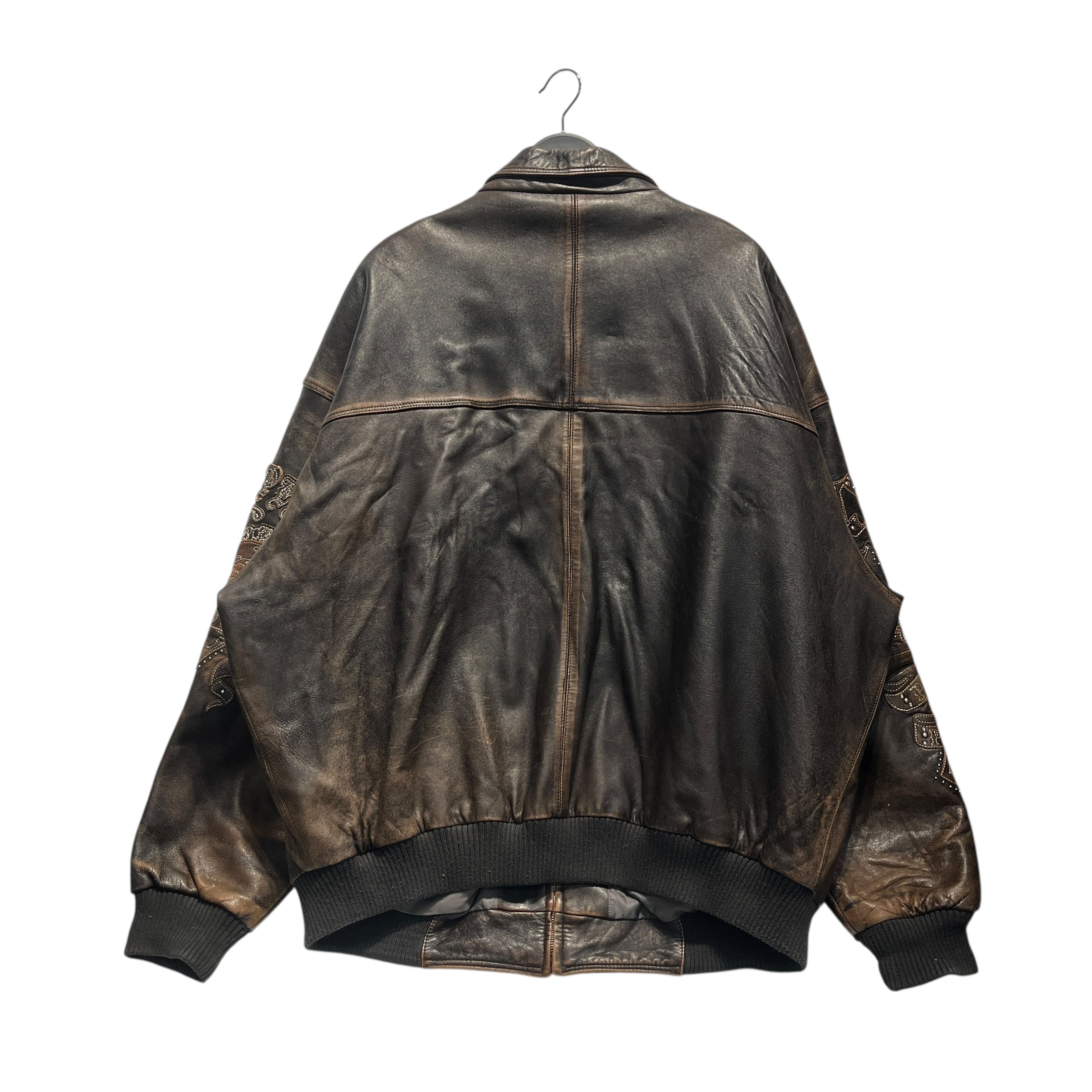 Pelle Pelle/Leather Jkt/54/Leather/BRW/EMBROIDERED SLEEVE view 2