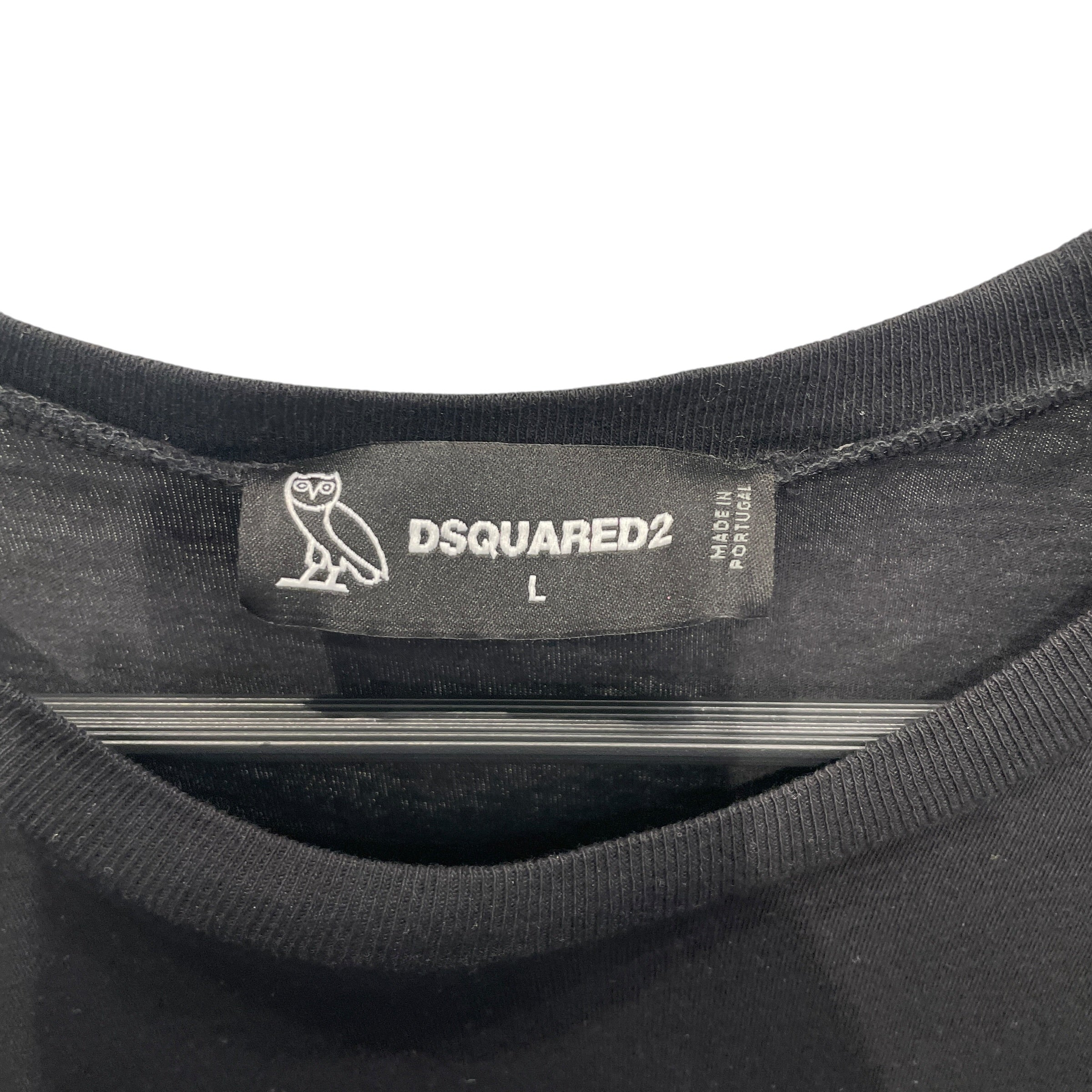 DSQUARED2/OCTOBERS VERY OWN(OVO)/T-Shirt/L/Cotton/BLK/OVO view 3