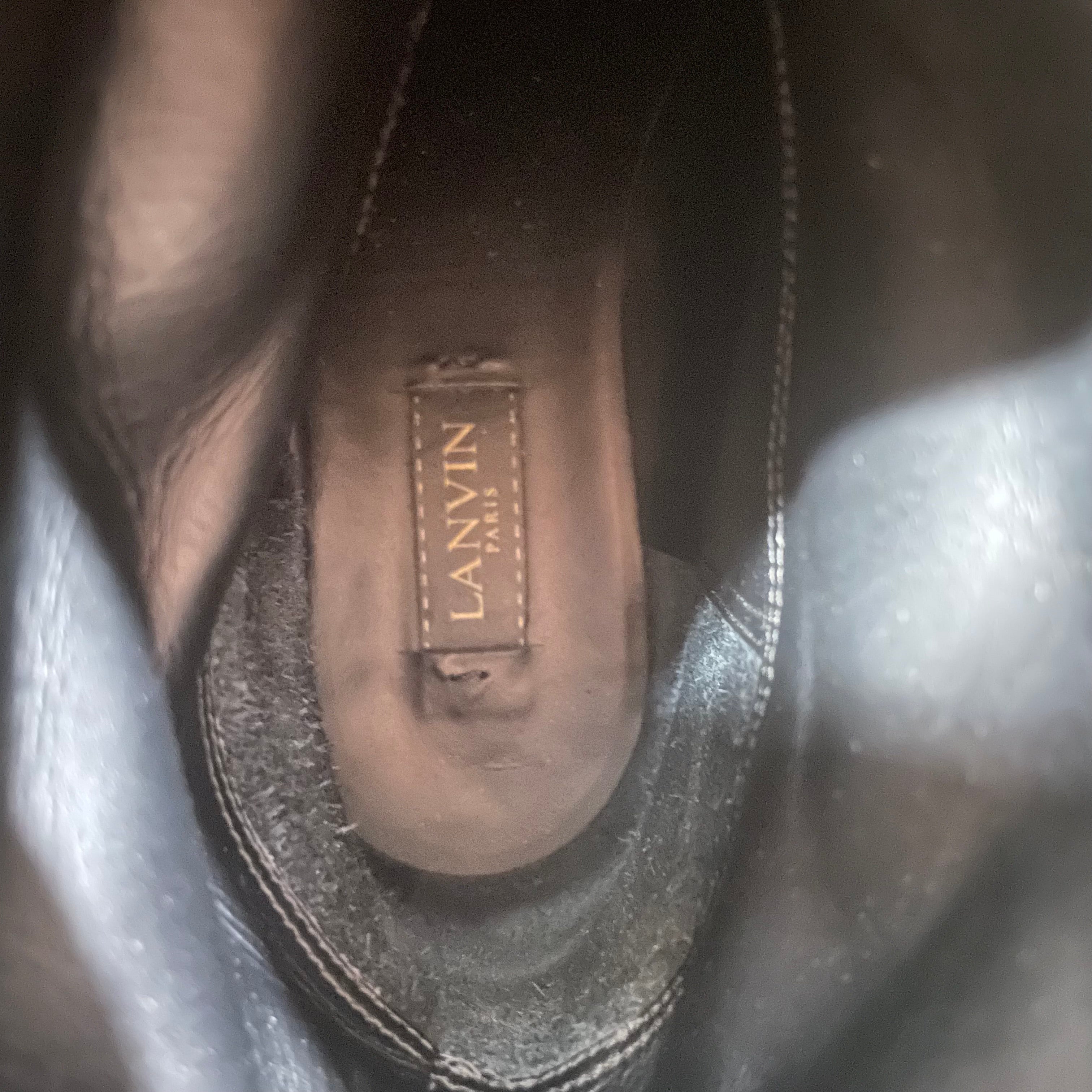 LANVIN/Booties/EU 37/Fur/BLK/GOLD CHAINS view 3