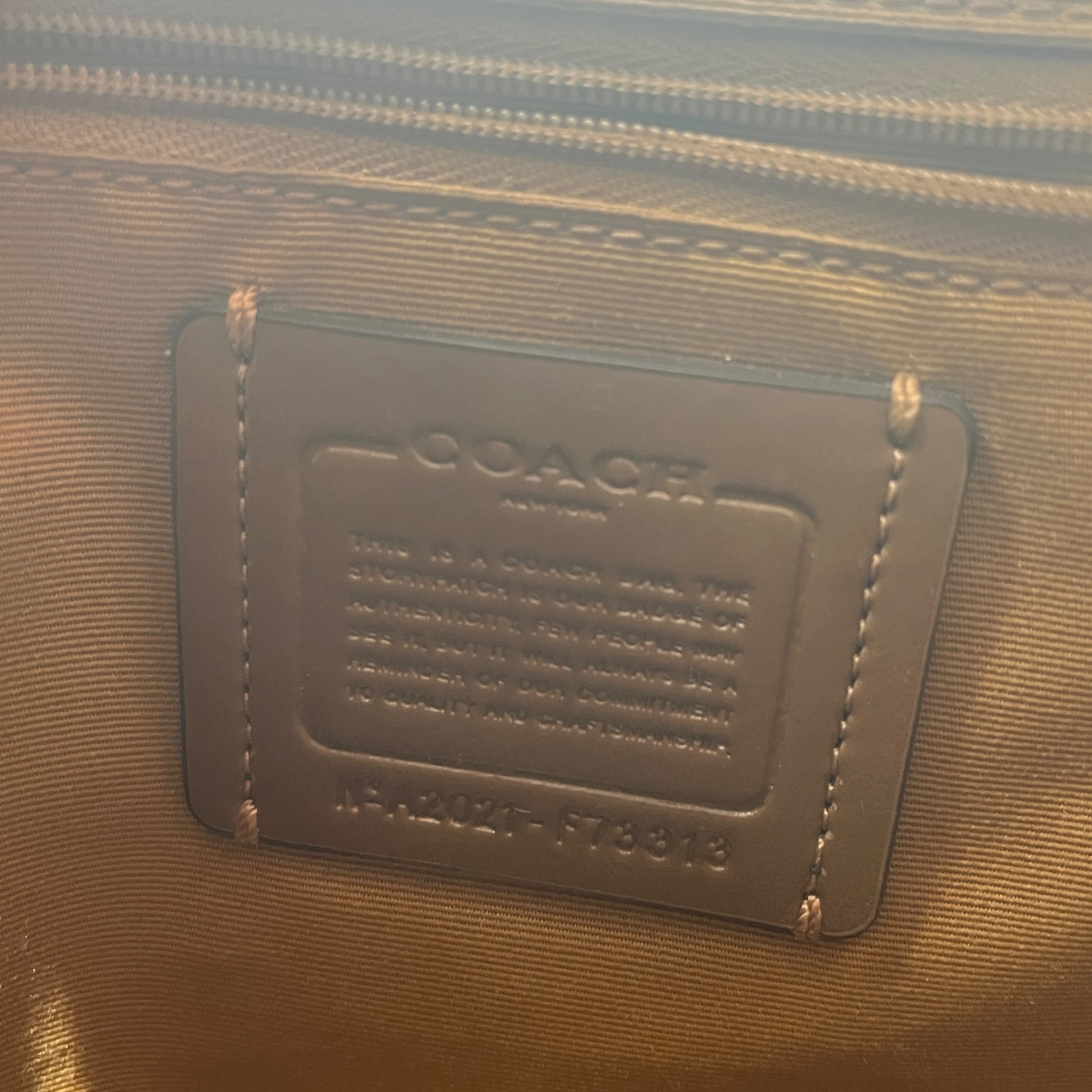 COACH/Backpack/Monogram/Leather/WHT/gold chain backpack view 5