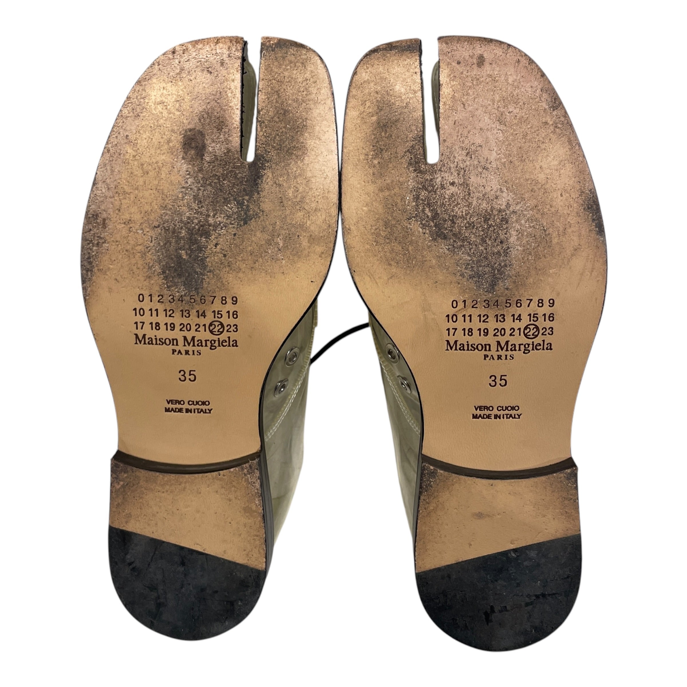 Maison Margiela/Flat Shoes/EU 35/Acrylic/CLR/CLEAR TABI SHOE view 5