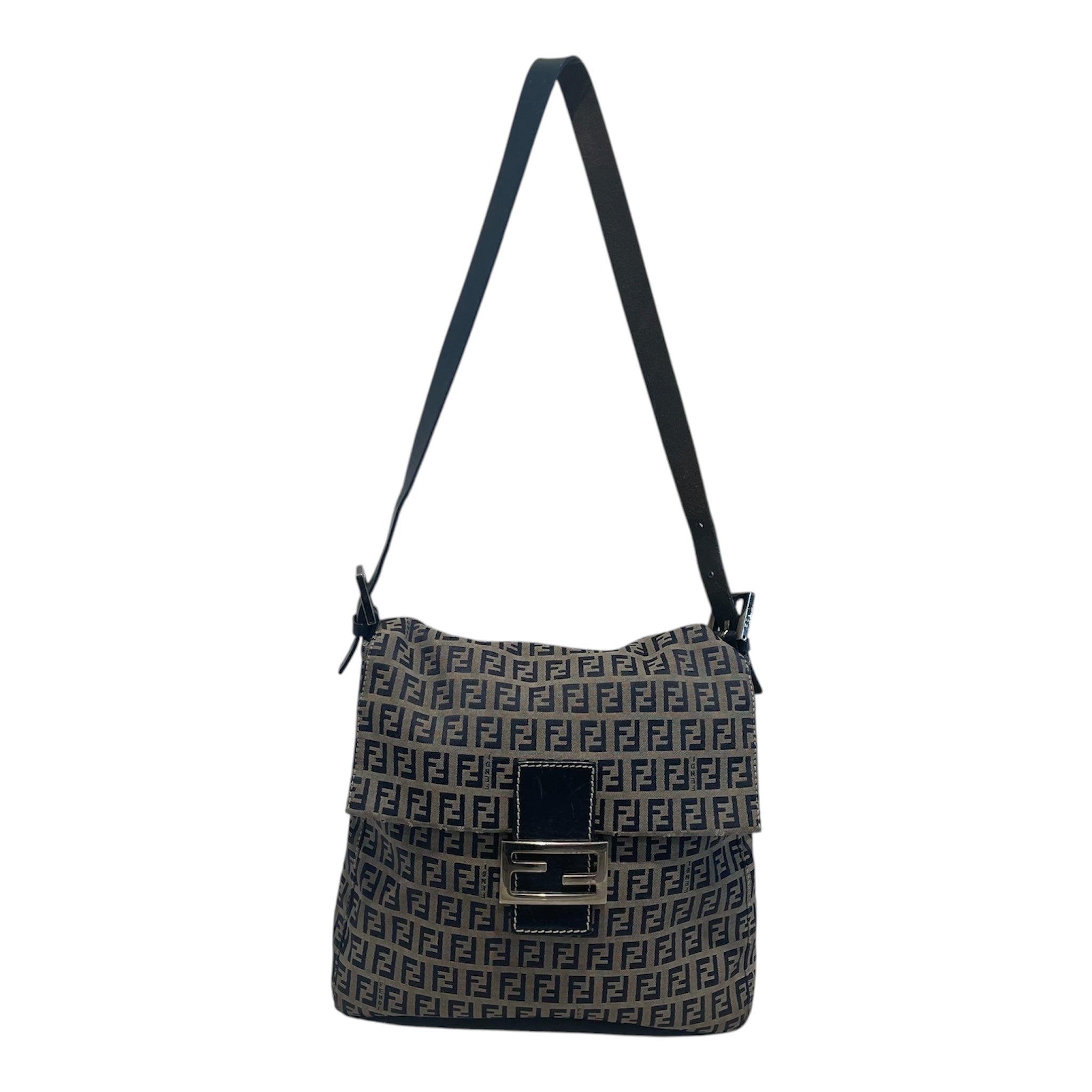 FENDI/Bag/Monogram/Cotton/NVY/mama baguette shoulder bag view 1