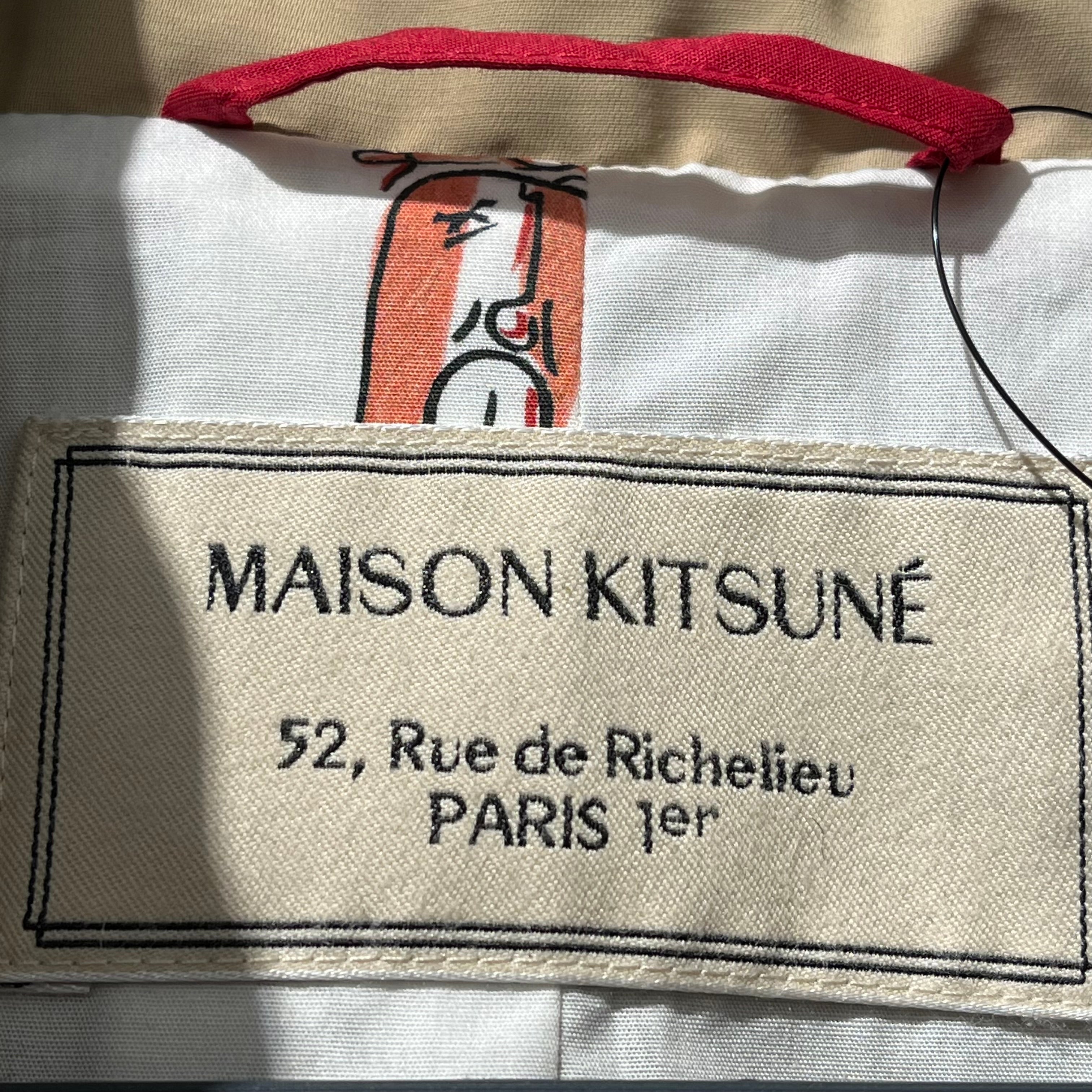 MAISON KITSUNE/Coat/M/Cotton/BEG/SCOOTERS ON INSIDE LINING view 7