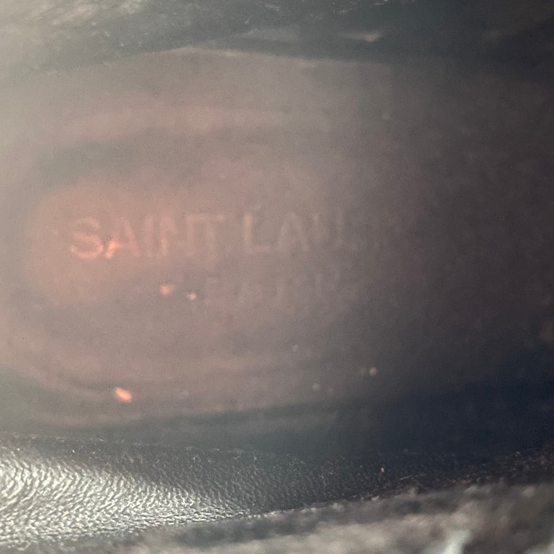 SAINT LAURENT/Ankle Boots/EU 36.5/Leather/BLK/FRINGE DETAIL