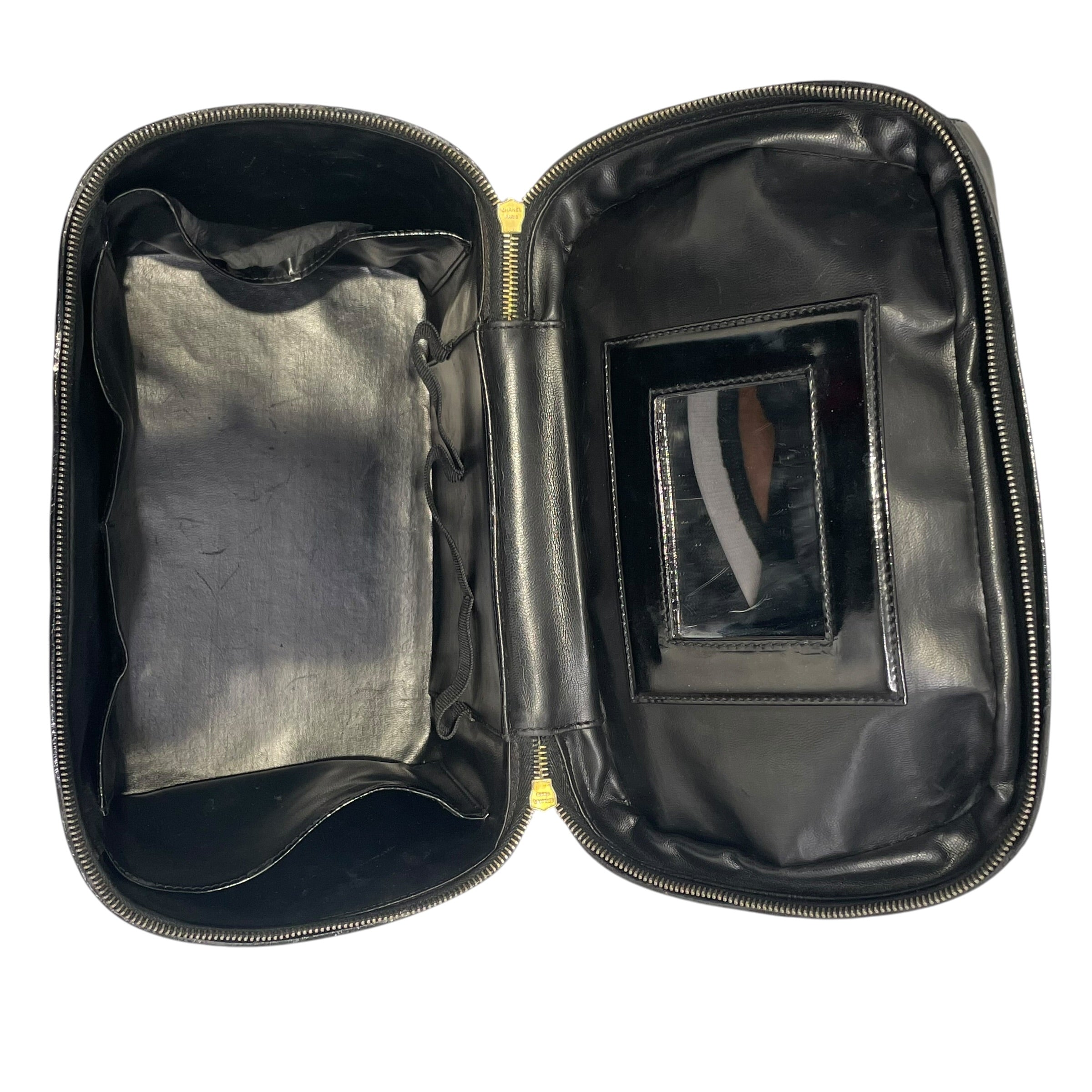 CHANEL/Bag/Leather/BLK/vanity case large cc view 6