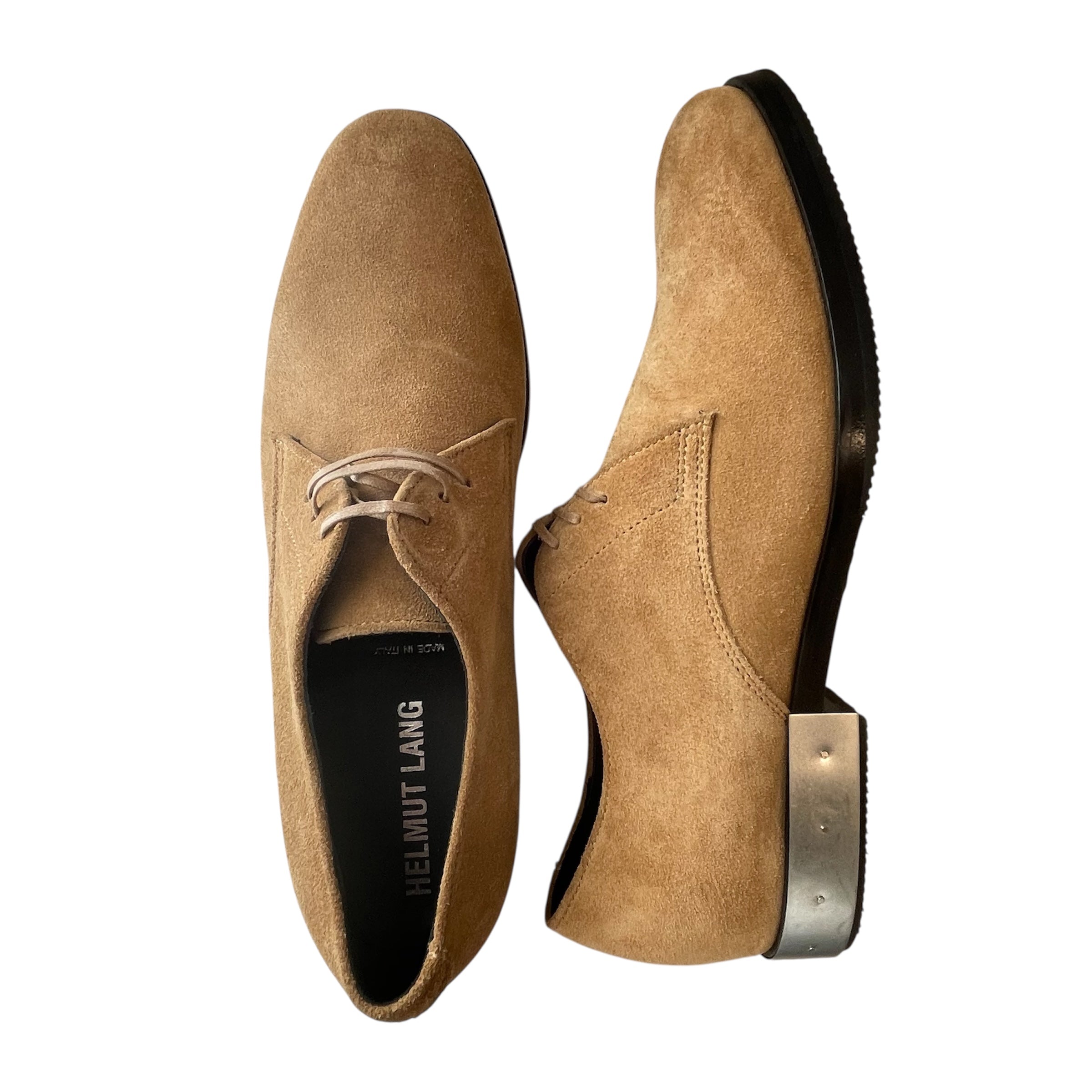 Helmut Lang/Loafers/EU 37/Suede/BEG/suede beige loafer view 3