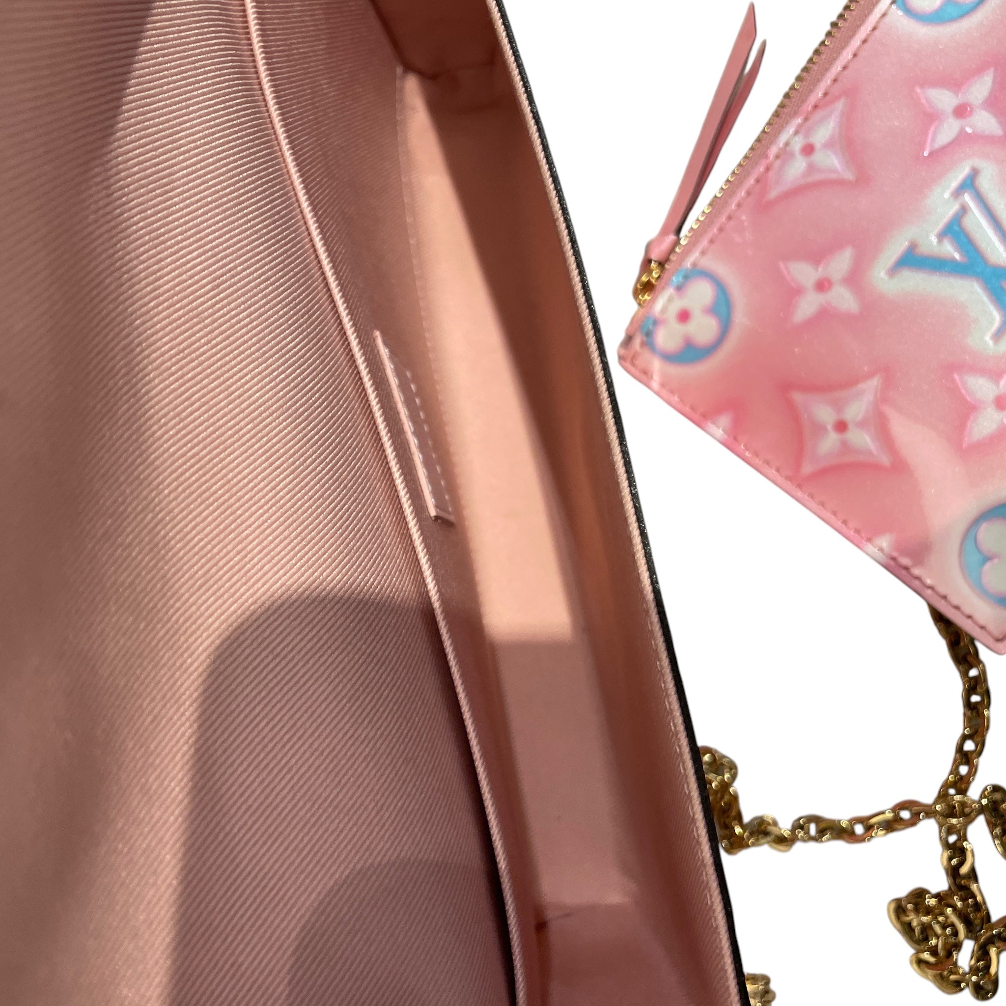 LOUIS VUITTON/Hand Bag/Monogram/Leather/PNK/pochette felicie view 6