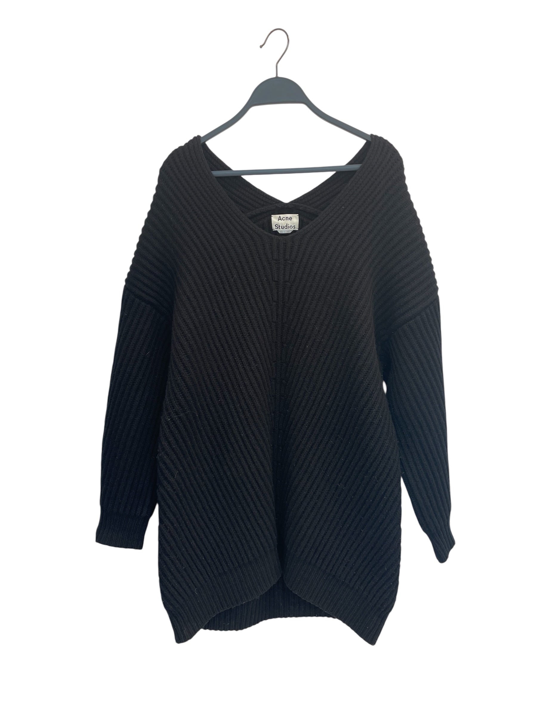 Acne Studios/Heavy Sweater/XXS/Wool/BLK/STRIPED KNIT view 1