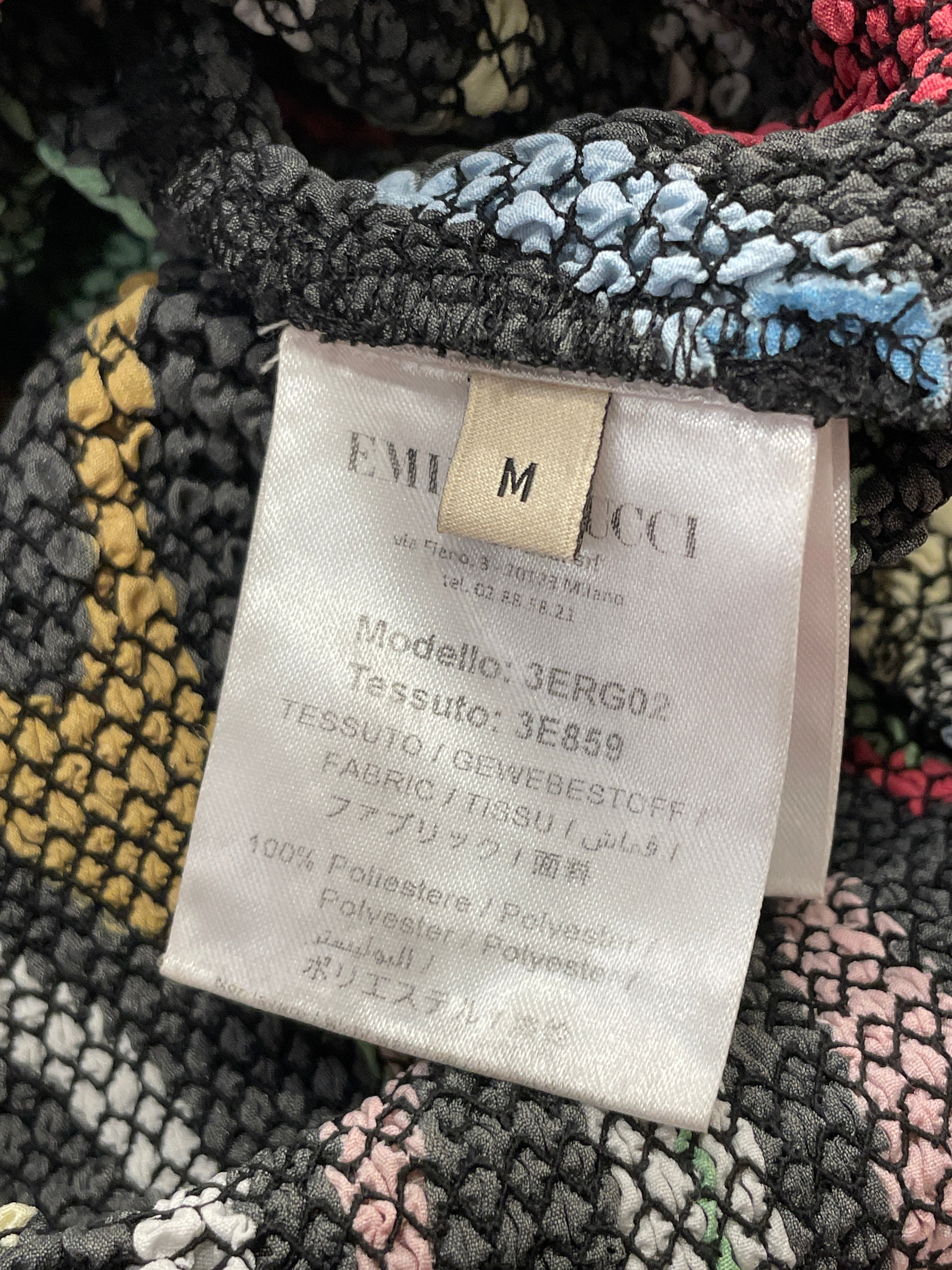 EMILIO PUCCI/SL Dress/M/All Over Print/Polyester/MLT/Mini Length/SMOCKED RAINBOW PRINT view 3