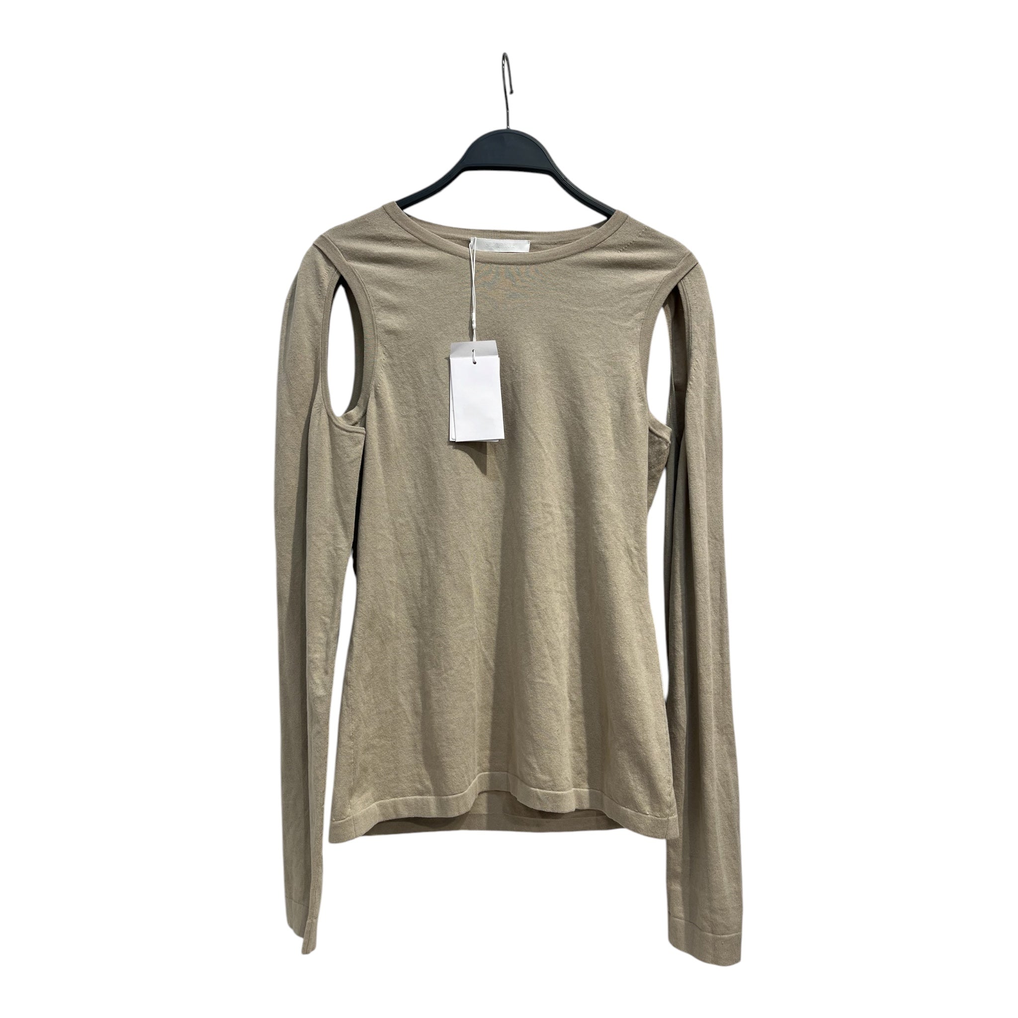 Helmut Lang/LS T-Shirt/S/Cotton/KHK/CUT & SEW DETACHED SLEEVE view 1