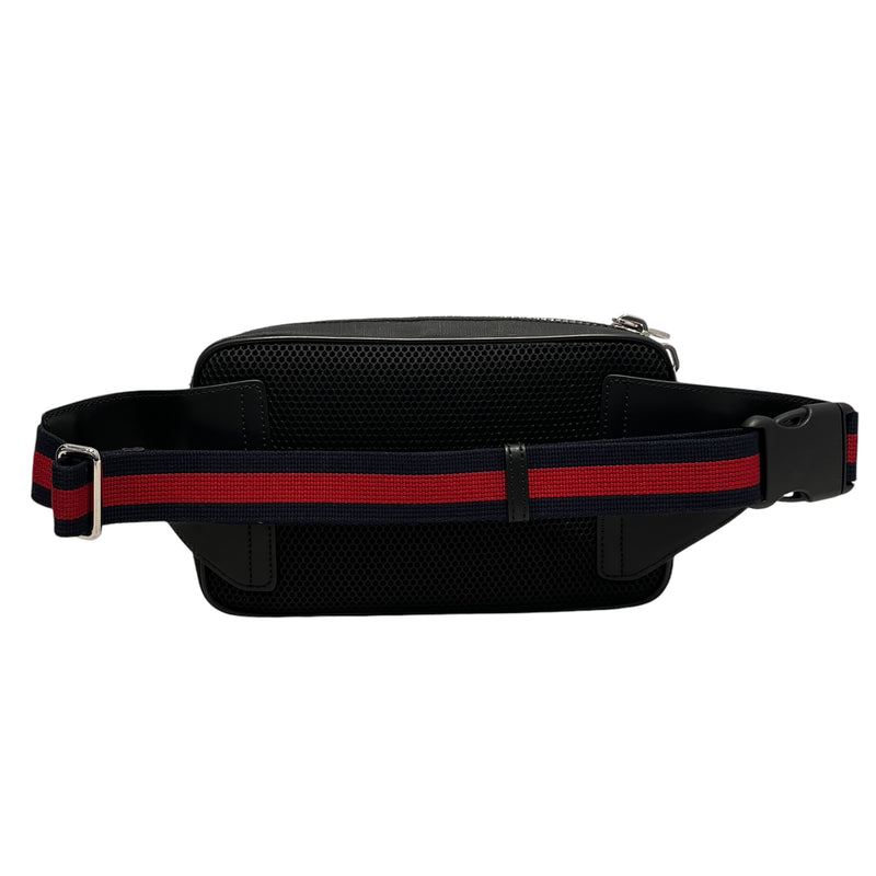 GUCCI/Fanny Pack/Monogram/Leather/BLK/Gucci GG supreme canvas