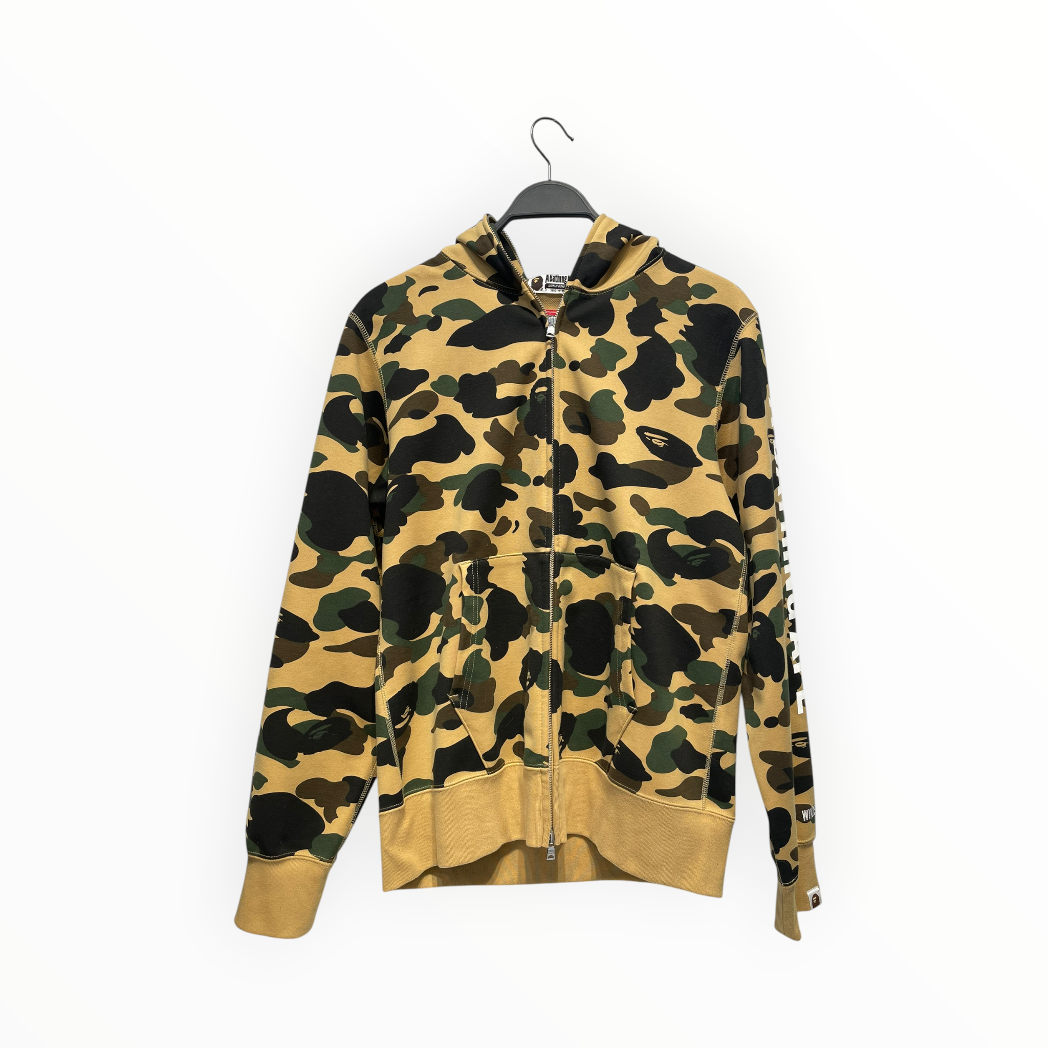 A BATHING APE/Zip Up Hoodie/L/Camouflage/Cotton/GRN/gore windstopper view 1