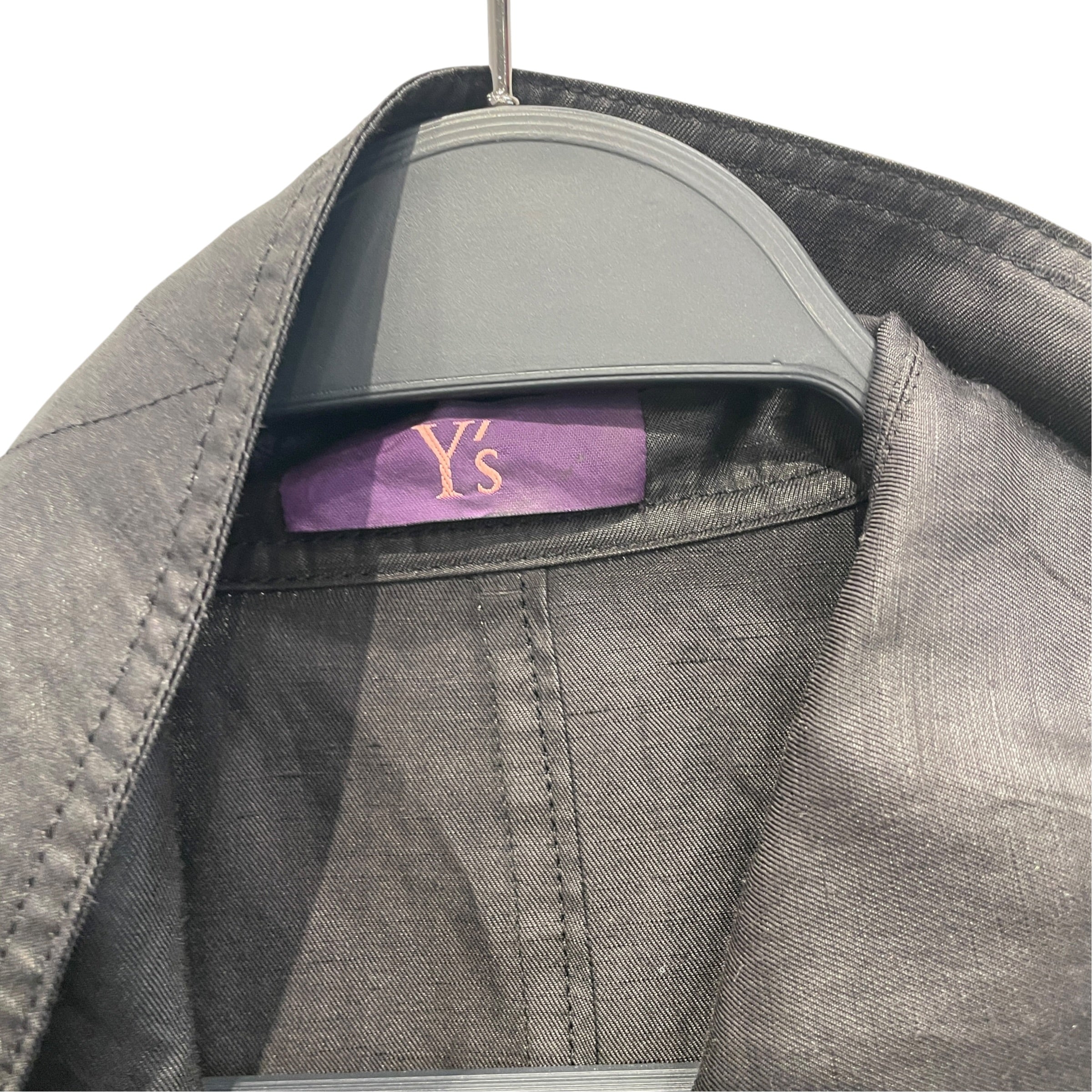Y's/Jacket/2/Linen/BLK/DOUBLE ZIPPERS view 2
