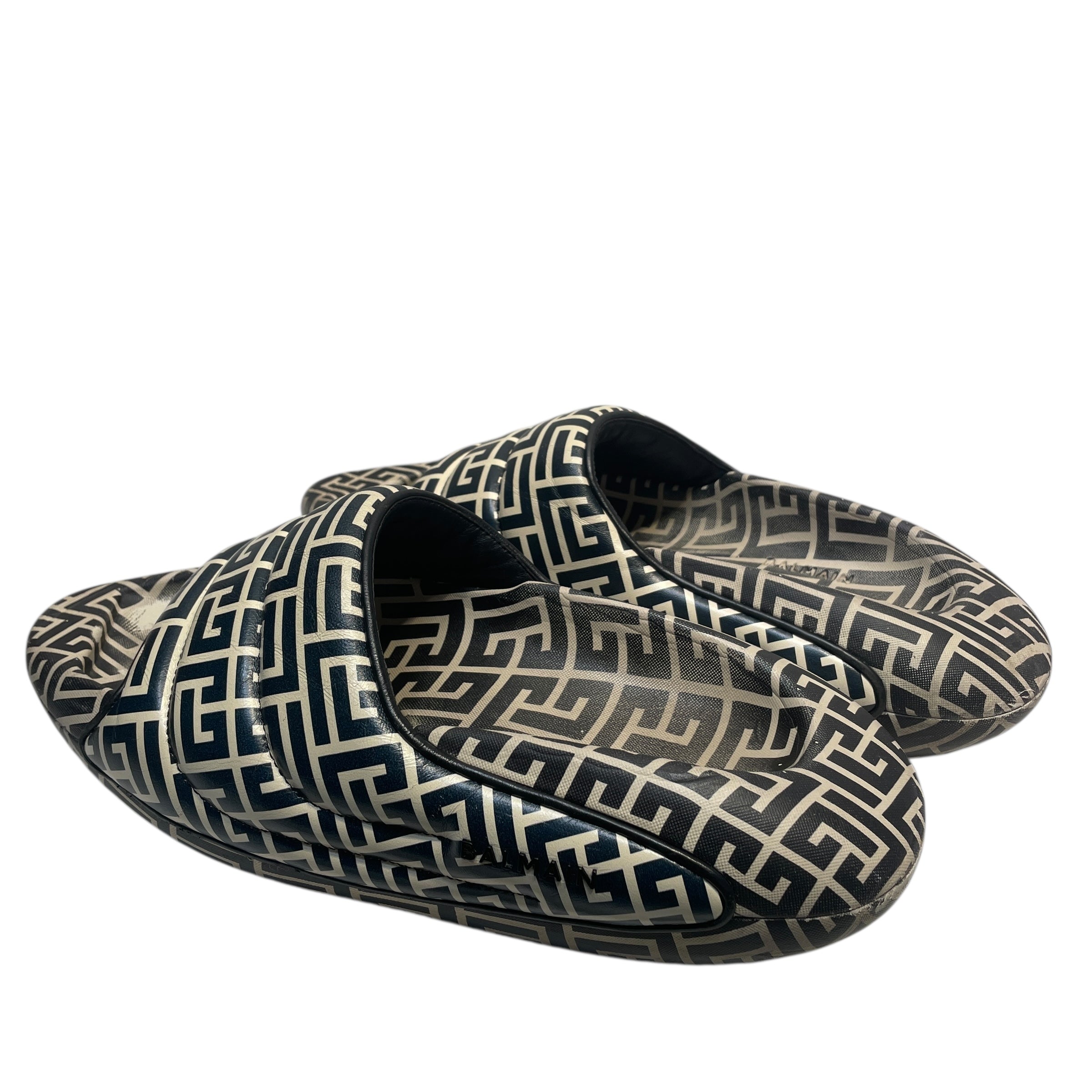 BALMAIN/Sandals/Monogram/Polyester/MLT/BALMAIN SLIDES view 2