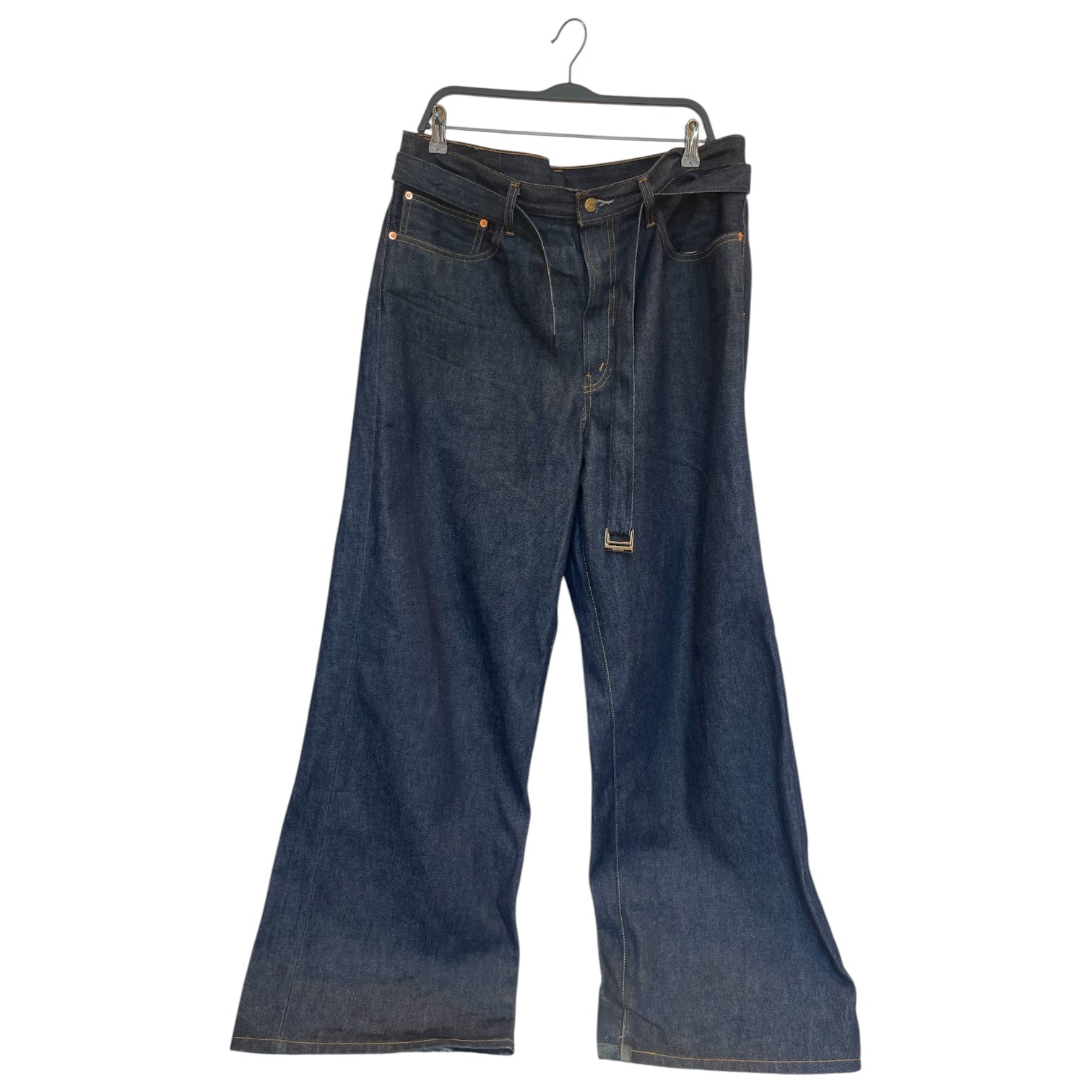 Sacai/Levi's/Straight Pants/36/Denim/NVY/belted/dark denim/wide leg view 1