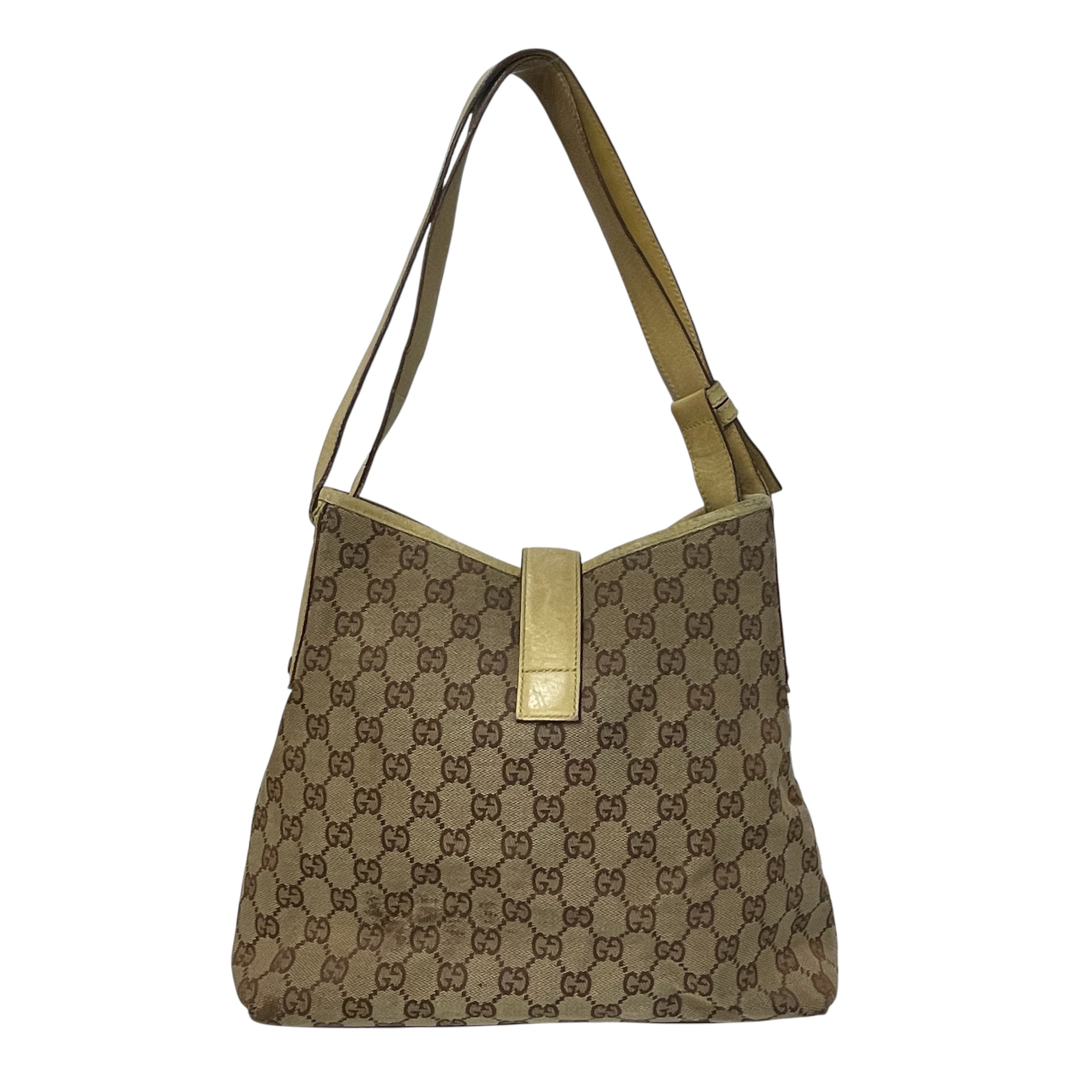 GUCCI/Hand Bag/Monogram/Cotton/BEG/GG Jackie Shoulder Bag view 2