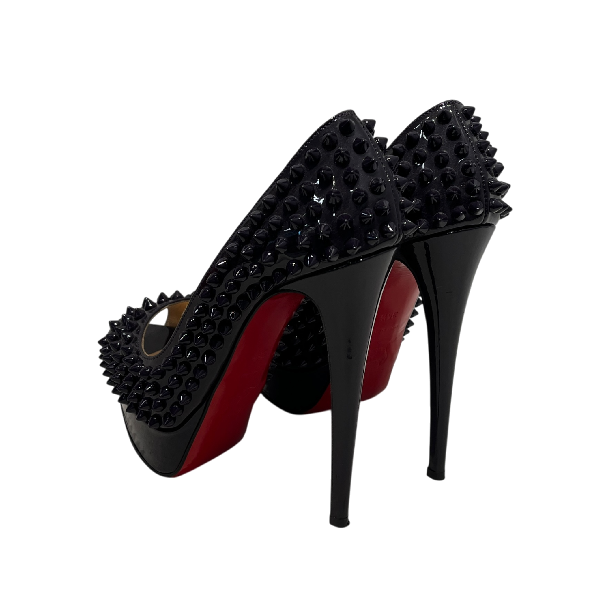 Christian Louboutin/Heels/EU 35.5/Leather/PPL/U-Tip/Deep PPL Lady Peep Toe Spikes view 2