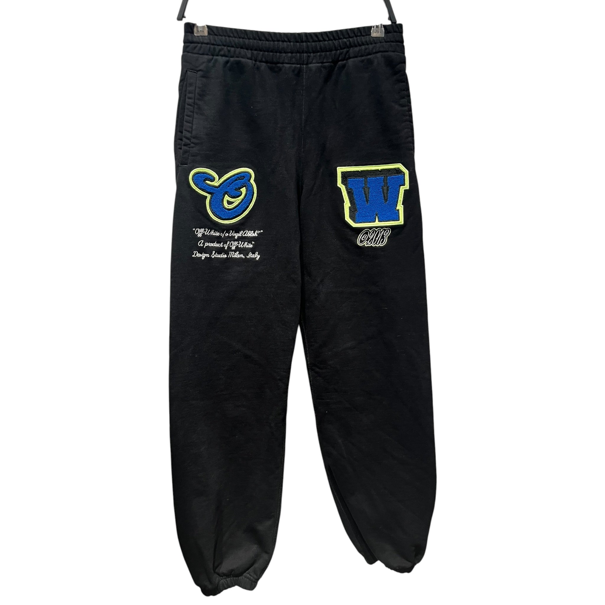 OFF-WHITE/Pants/M/Cotton/BLK/Embroidered VARS Joggers