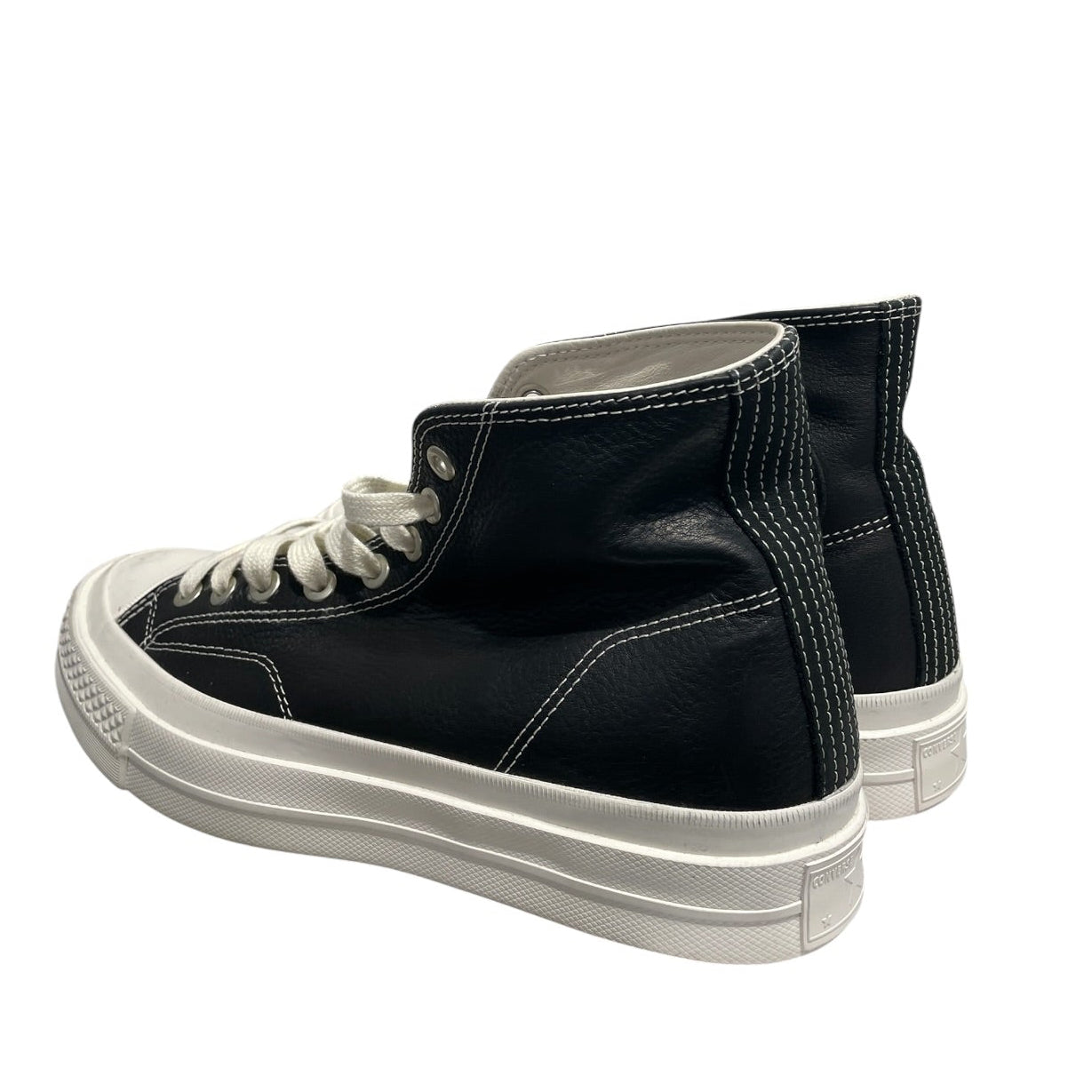 CONVERSE/Hi-Sneakers/US 9.5/Leather/BLK/First String High Top Black view 2