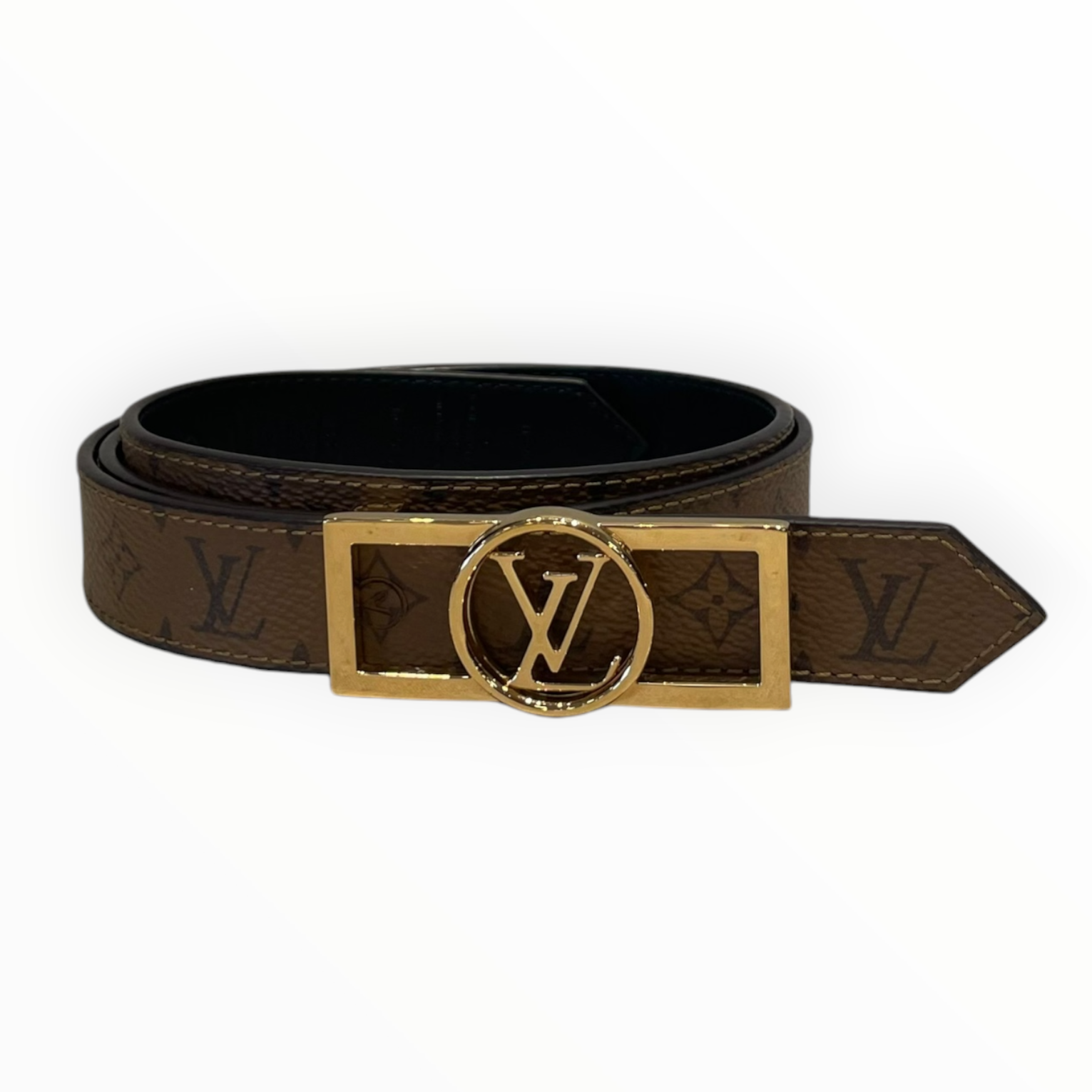 LOUIS VUITTON/Belt/Monogram/Leather/BRW/L's/M0203 view 1