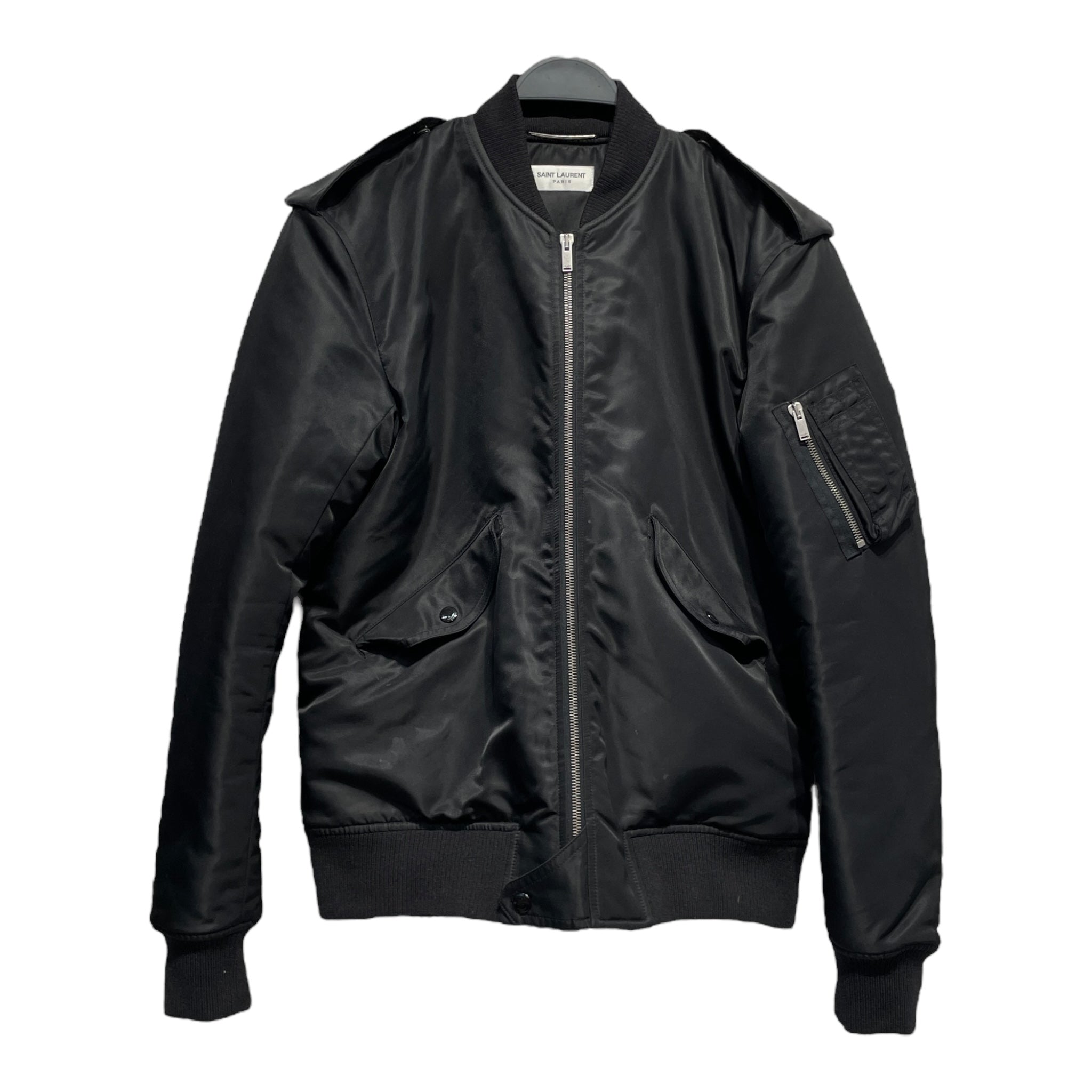 SAINT LAURENT/Flight Jkt/48/Nylon/BLK/ view 1