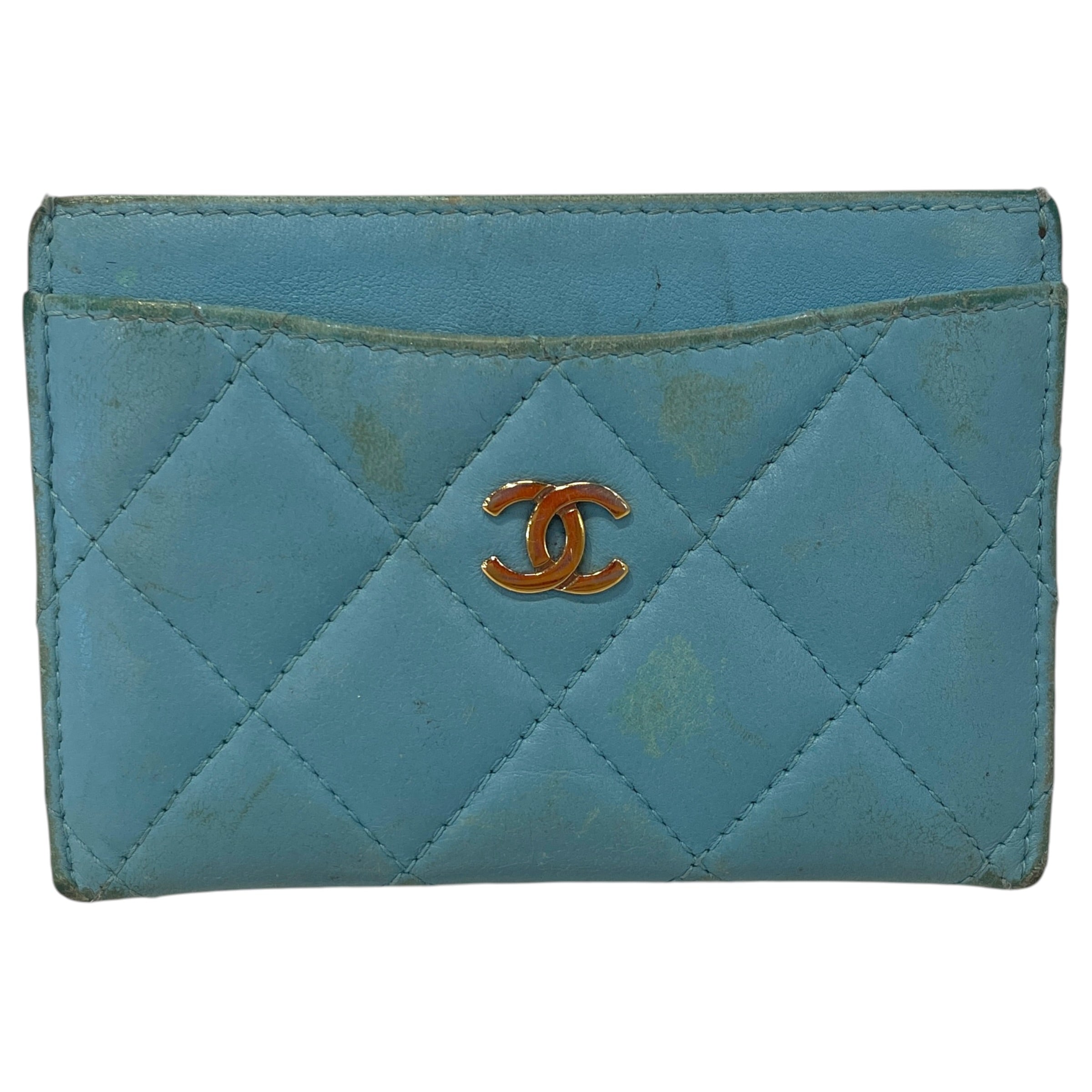 CHANEL/Wallet/Lambskin/BLU/Cardholder view 1