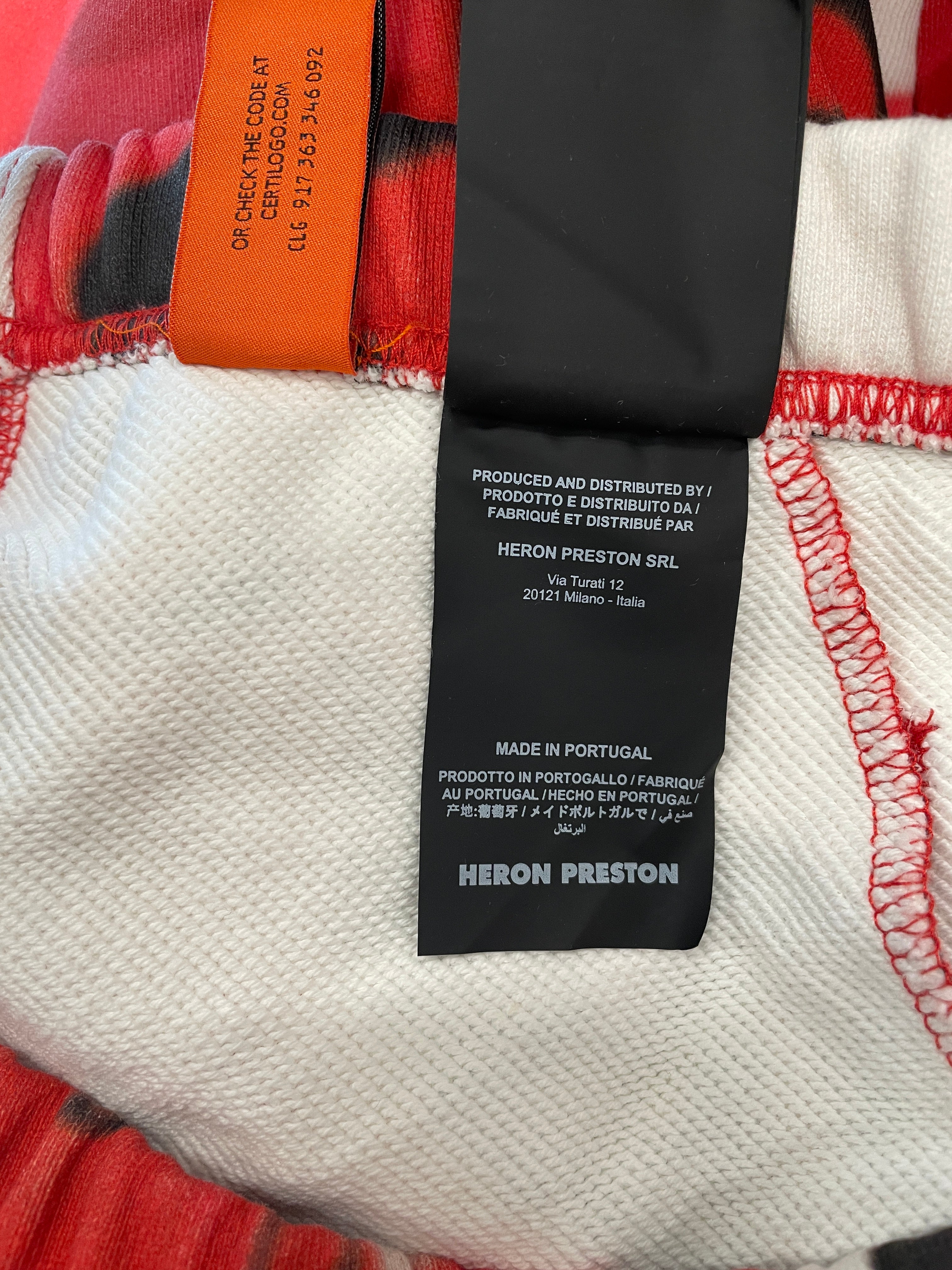 HERON PRESTON/Pants/L/Cotton/RED/All Over Print/RED,WHT,BLK ABSTRACT PRINT view 7