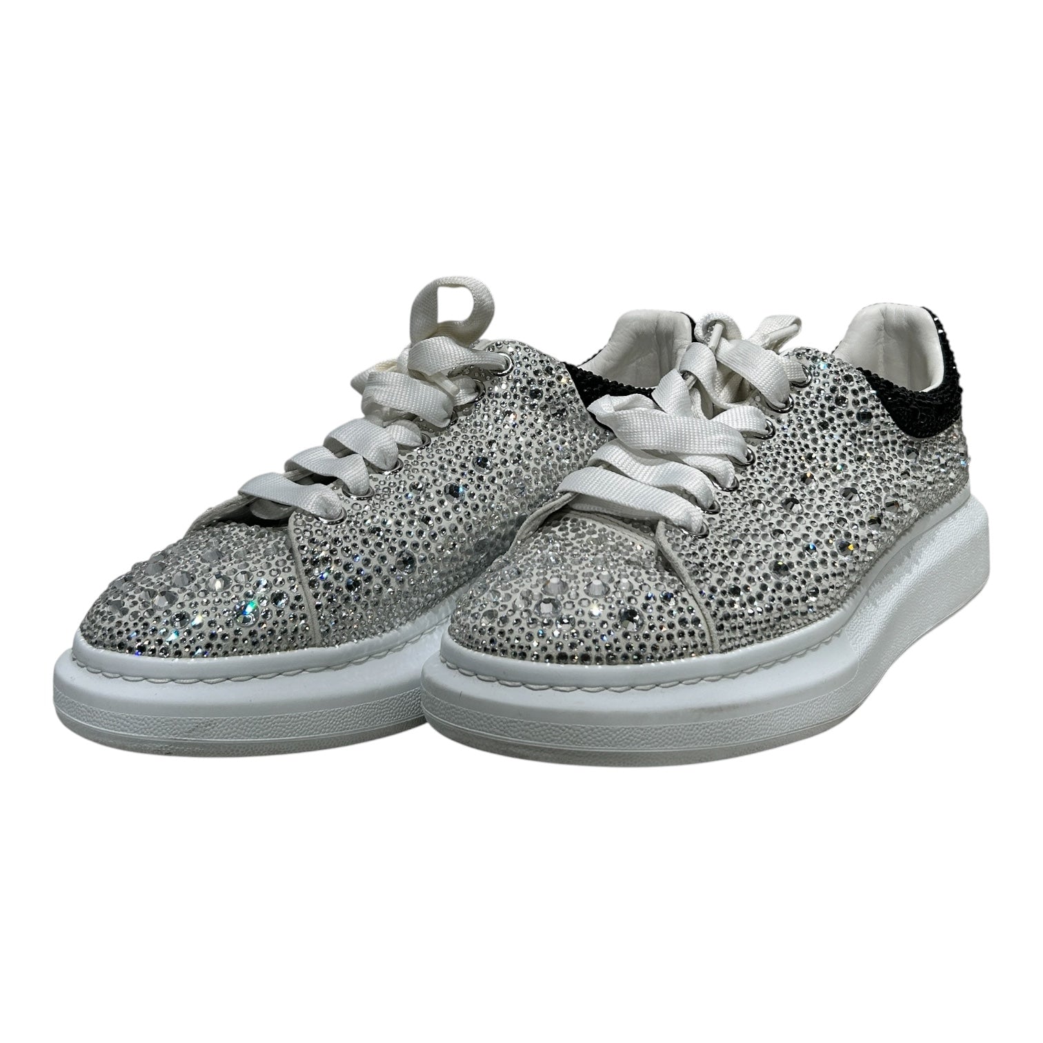 Alexander McQueen/Low-Sneakers/EU 44.5/Iridescent/SLV/CRYSTAL STUDDED SNEAKER view 1