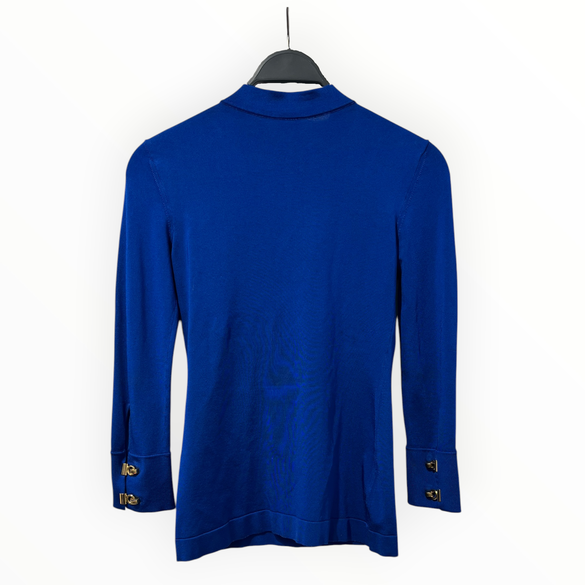 YVES SAINT LAURENT/LS T-Shirt/S/BLU/High Neck/ view 2