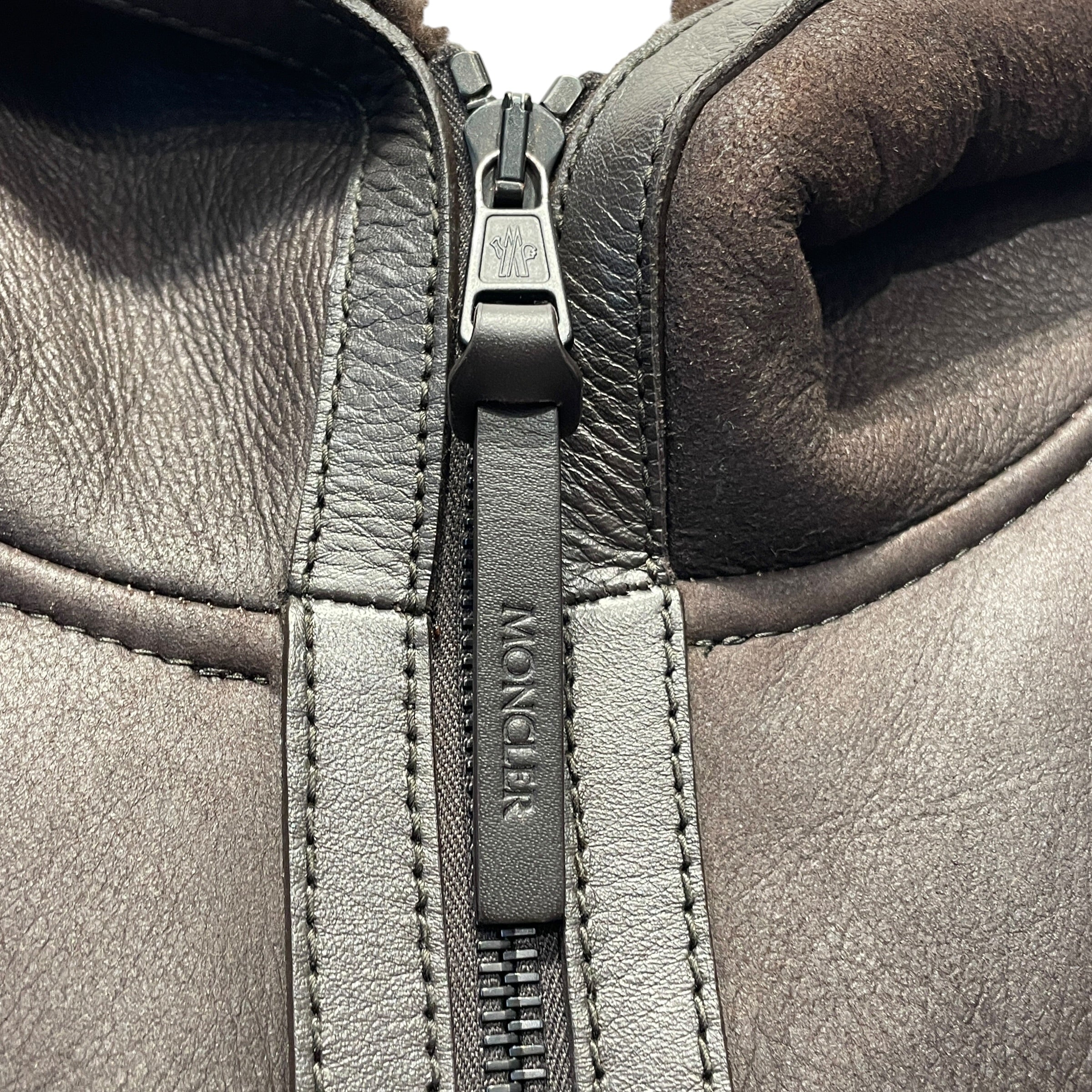 MONCLER/Zip Up Hoodie/2/Cowhide/BRW/SHERPA LINED ZIPUP HOODIE view 5