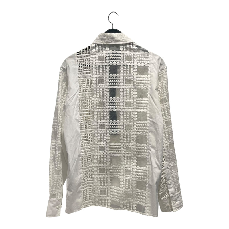 Feng Chen Wang/LS Shirt/S/Cotton/WHT/Lace Cut Out