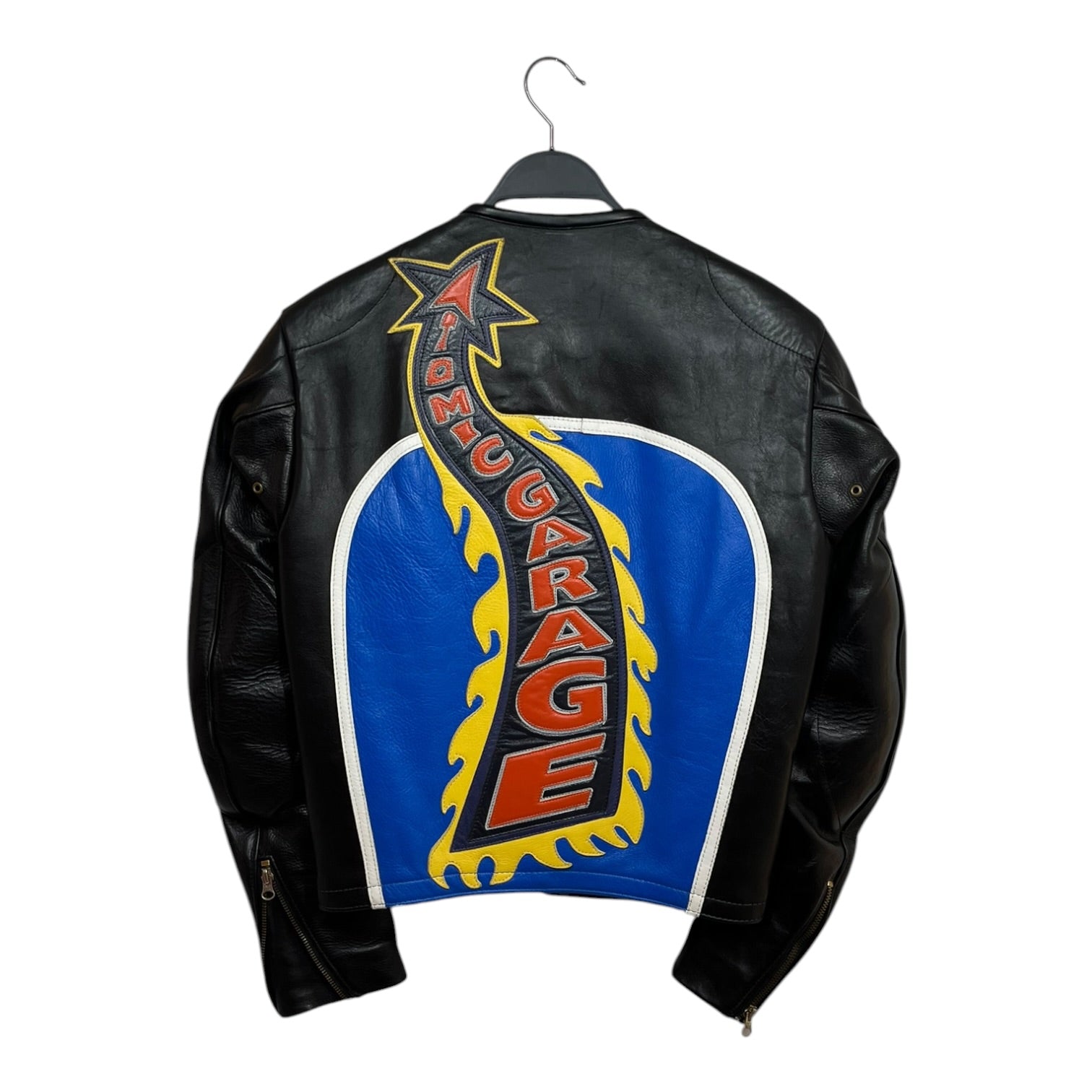 VANSON/Leather Jkt/36/Leather/BLK/Atomic Garage 3M Reflective view 2