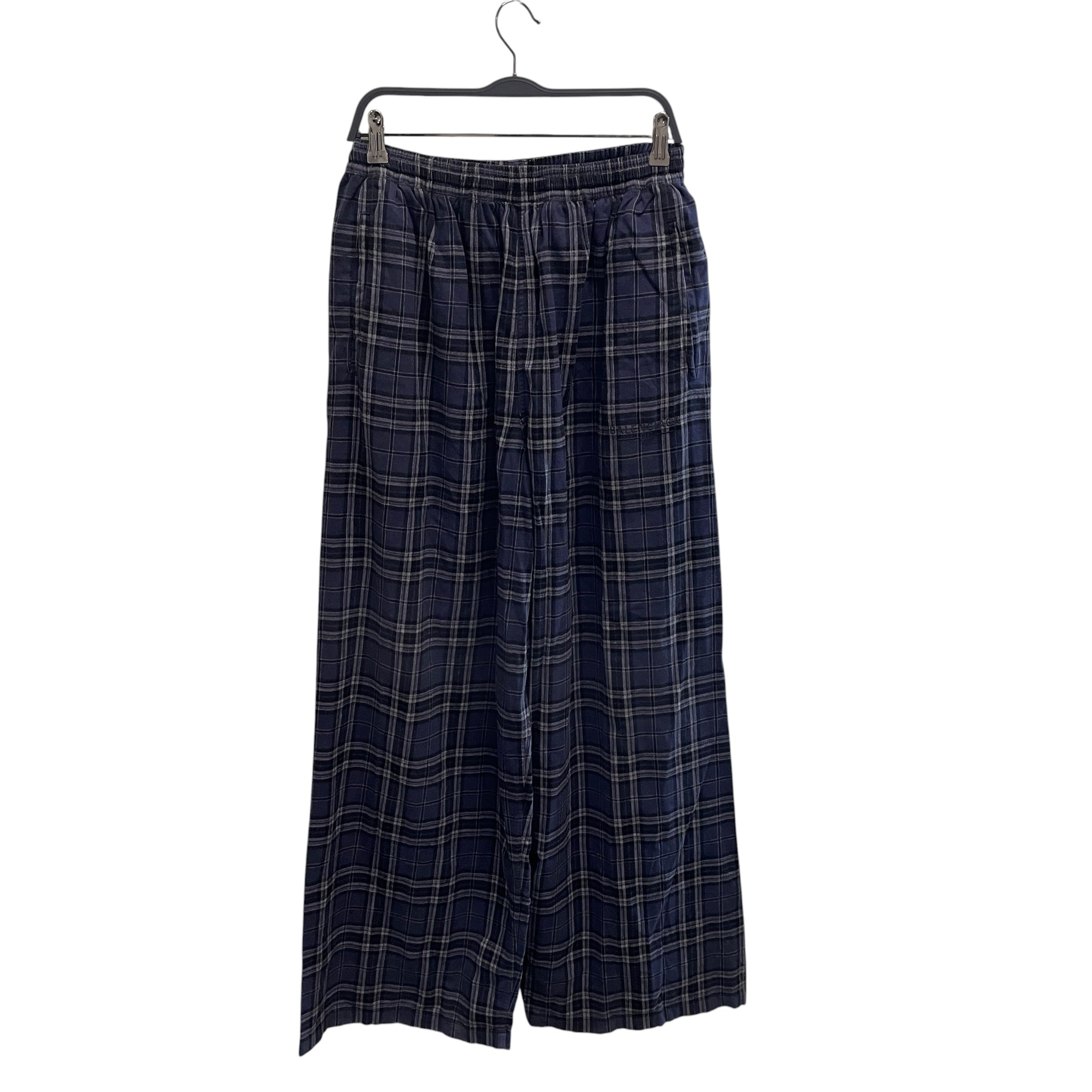 BALENCIAGA/Pants/M/Cotton/NVY/Plaid/SIDE EMB BY POCKET view 1
