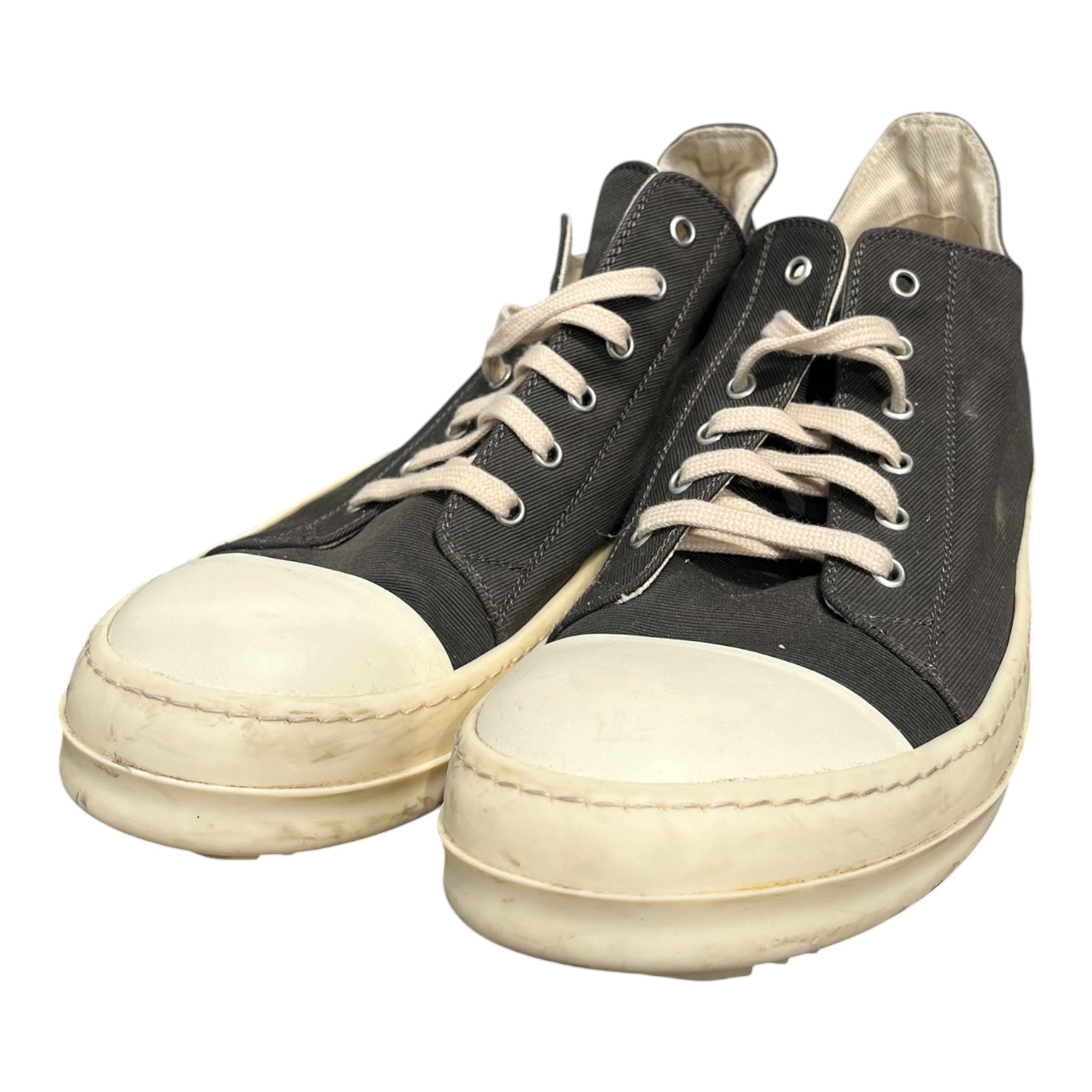 Rick Owens/Low-Sneakers/US 11/Cotton/GRY/RAMONE LOW TOP CANVAS view 1