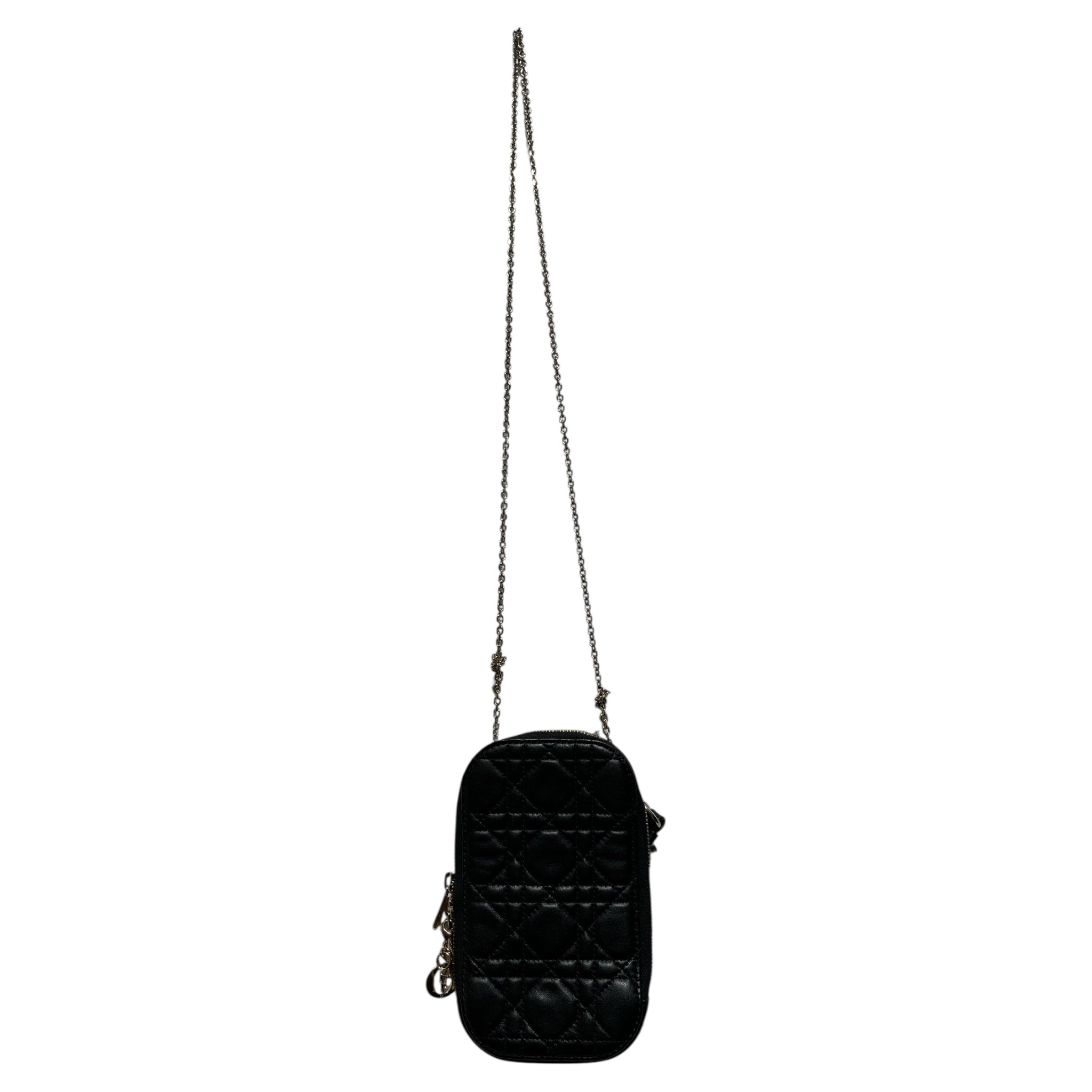 Christian Dior/Cross Body Bag/Leather/BLK/MINI CROSSBODY view 5