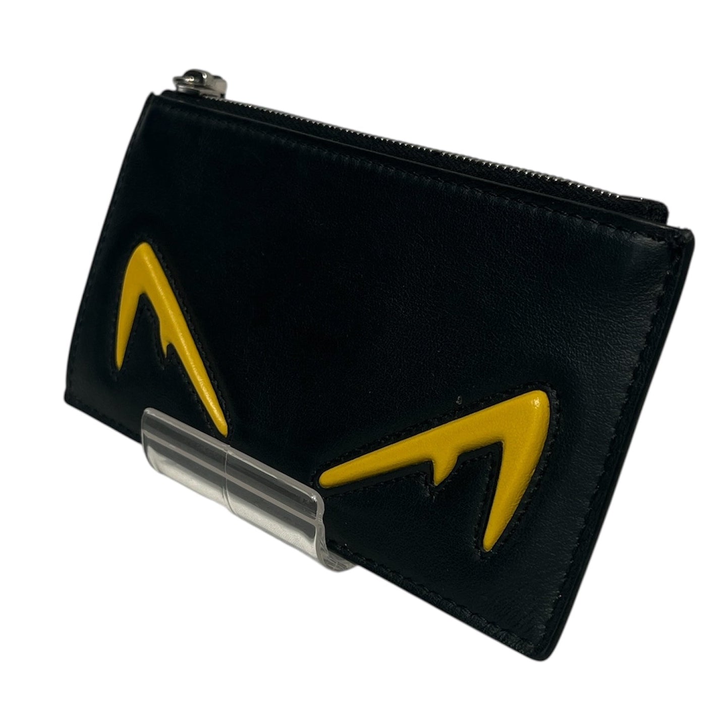 FENDI/Coin Wallet/Graphic/Leather/BLK/yellow eyes view 1