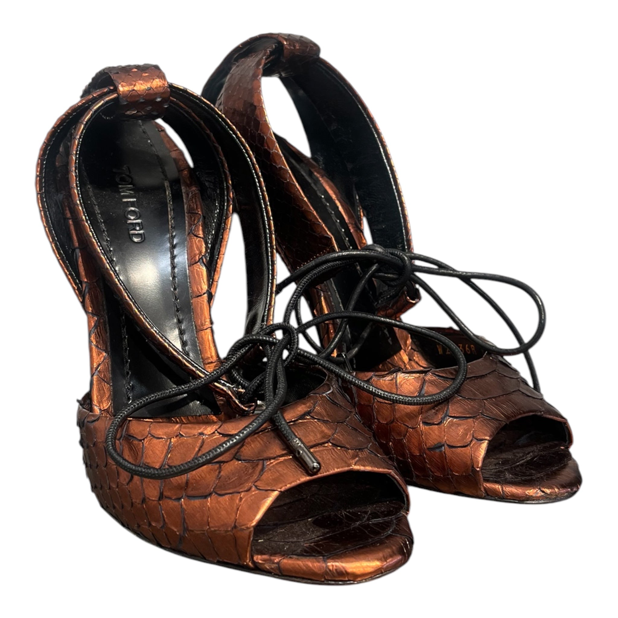 TOM FORD/Heels/US 10/BRW/python style leather view 3