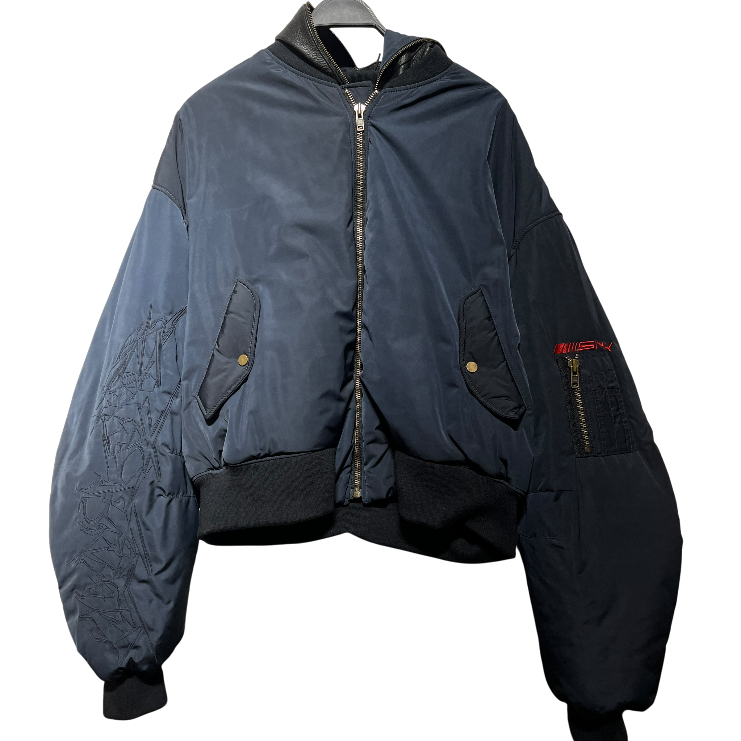 SMYRNA/Flight Jkt/M/Nylon/NVY/Gimp Bomber Jacket view 1