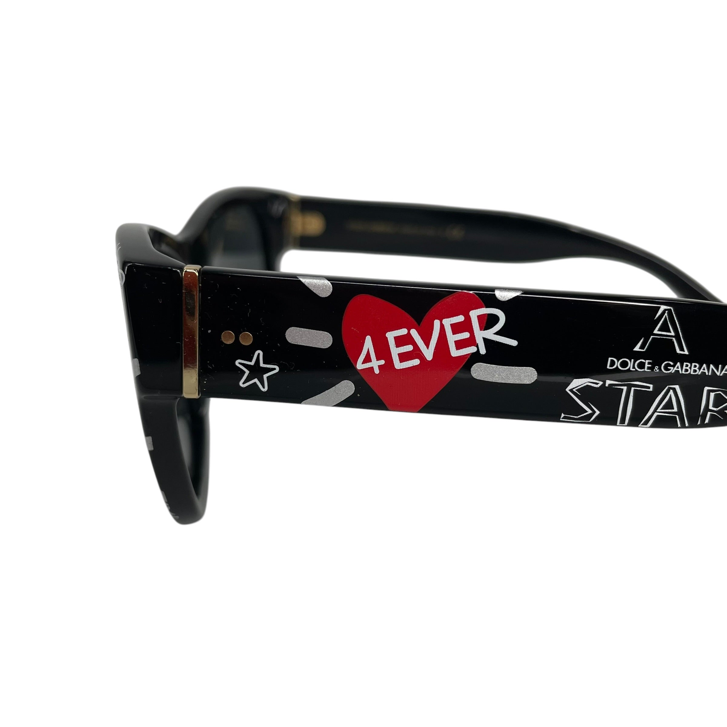 DOLCE&GABBANA/Sunglasses/Plastic/BLK/DG4338 HEART STAR FRAMES view 3