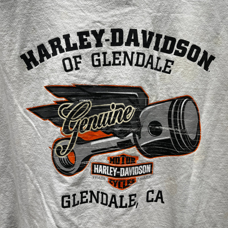 HARLEY DAVIDSON/T-Shirt/XXXL/Cotton/WHT/GLENDALE