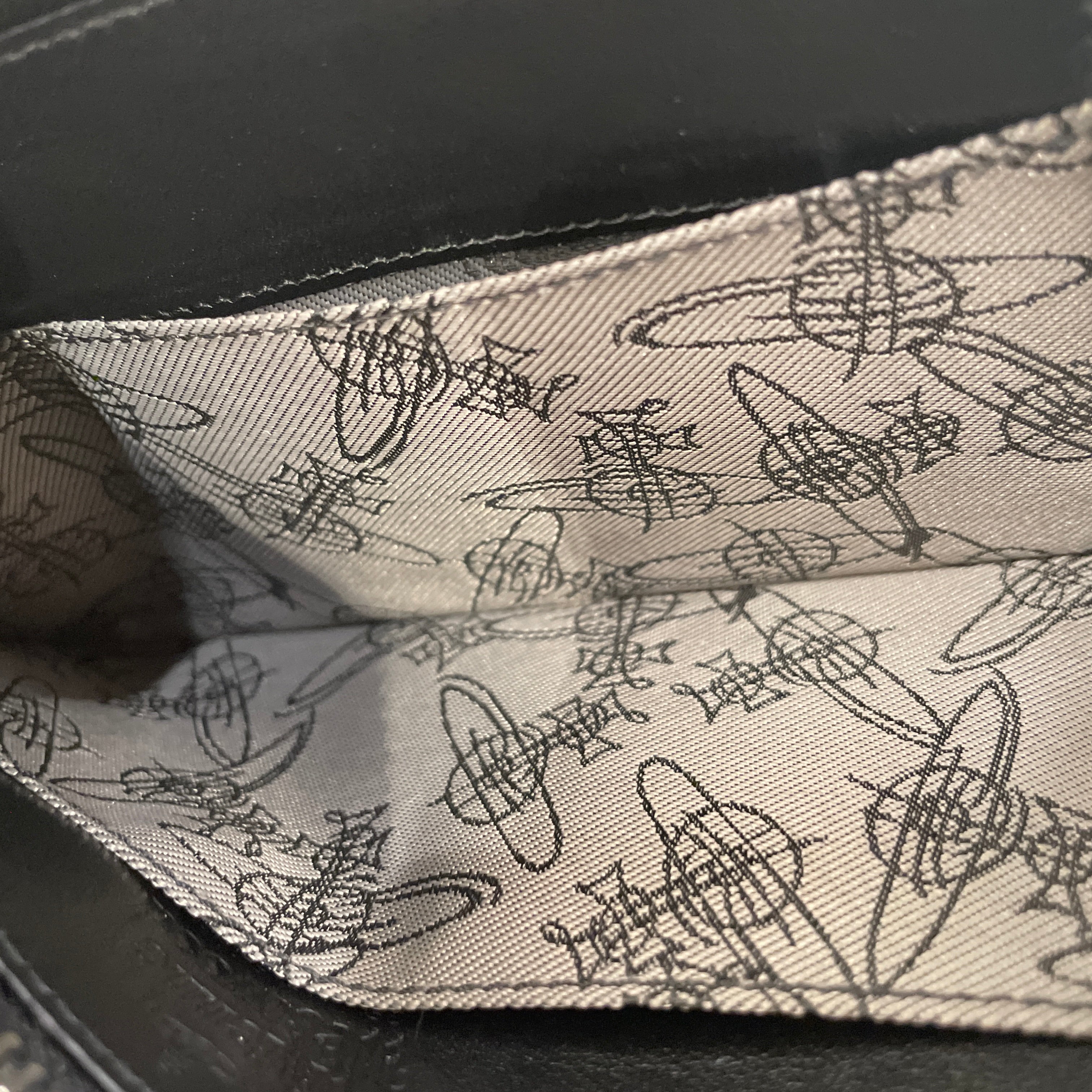 Vivienne Westwood/Wallet/All Over Print/Leather/BLK/L's/W/PATTERN view 4