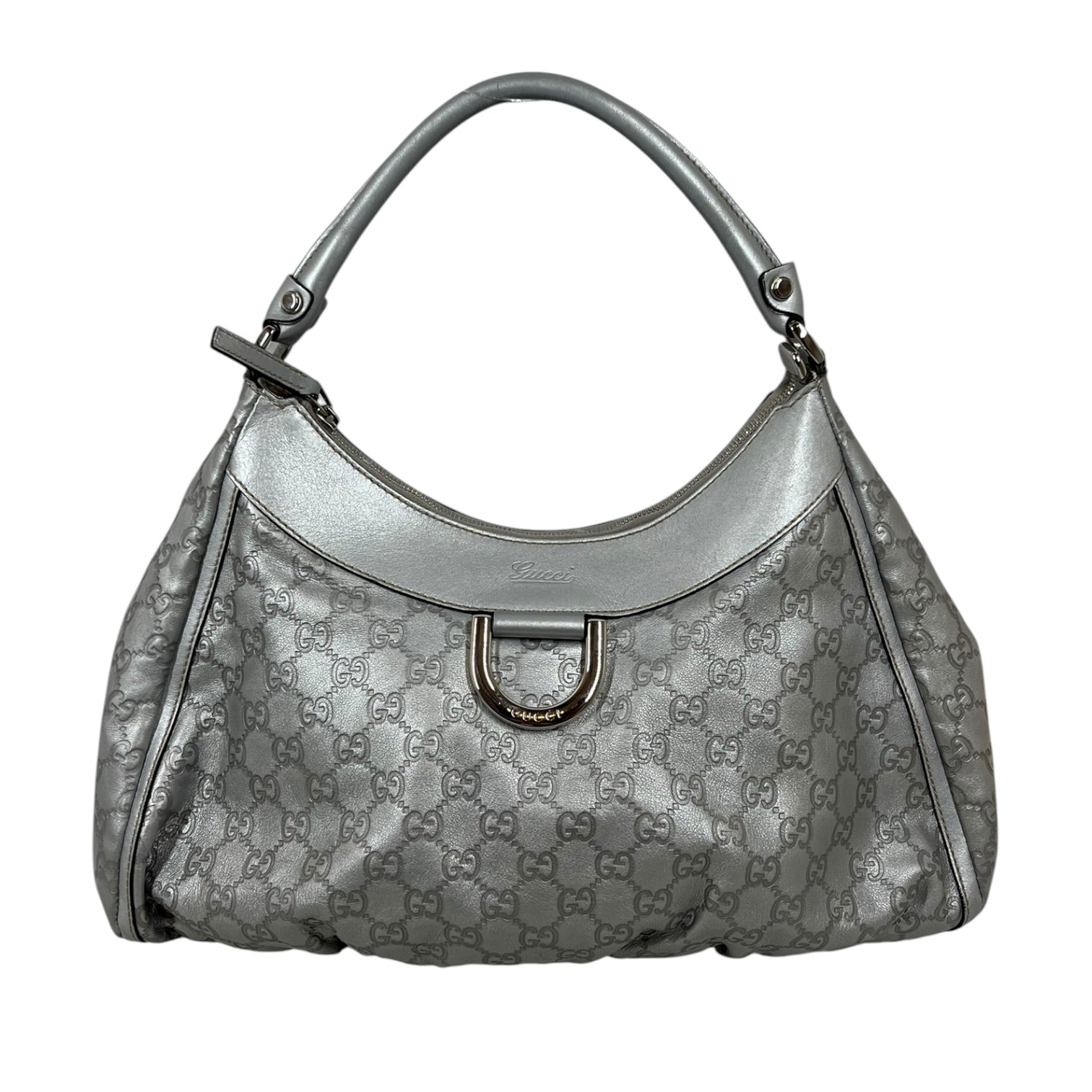 GUCCI/Hand Bag/Leather/SLV/Guccisima Hobo Bag view 1