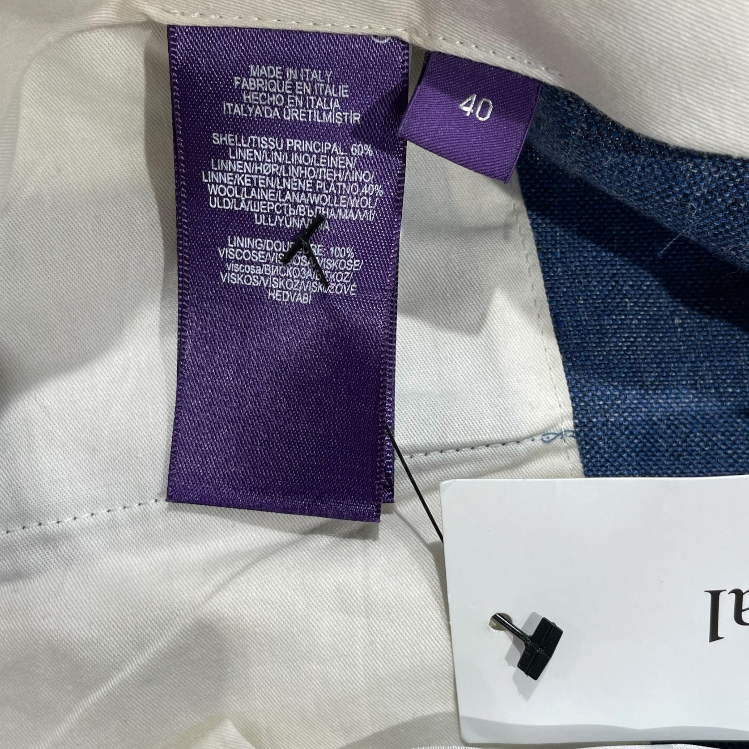RALPH LAUREN PURPLE LABEL/Slacks/40/Cotton/BLU/GREGORY HAND TAILORED view 4