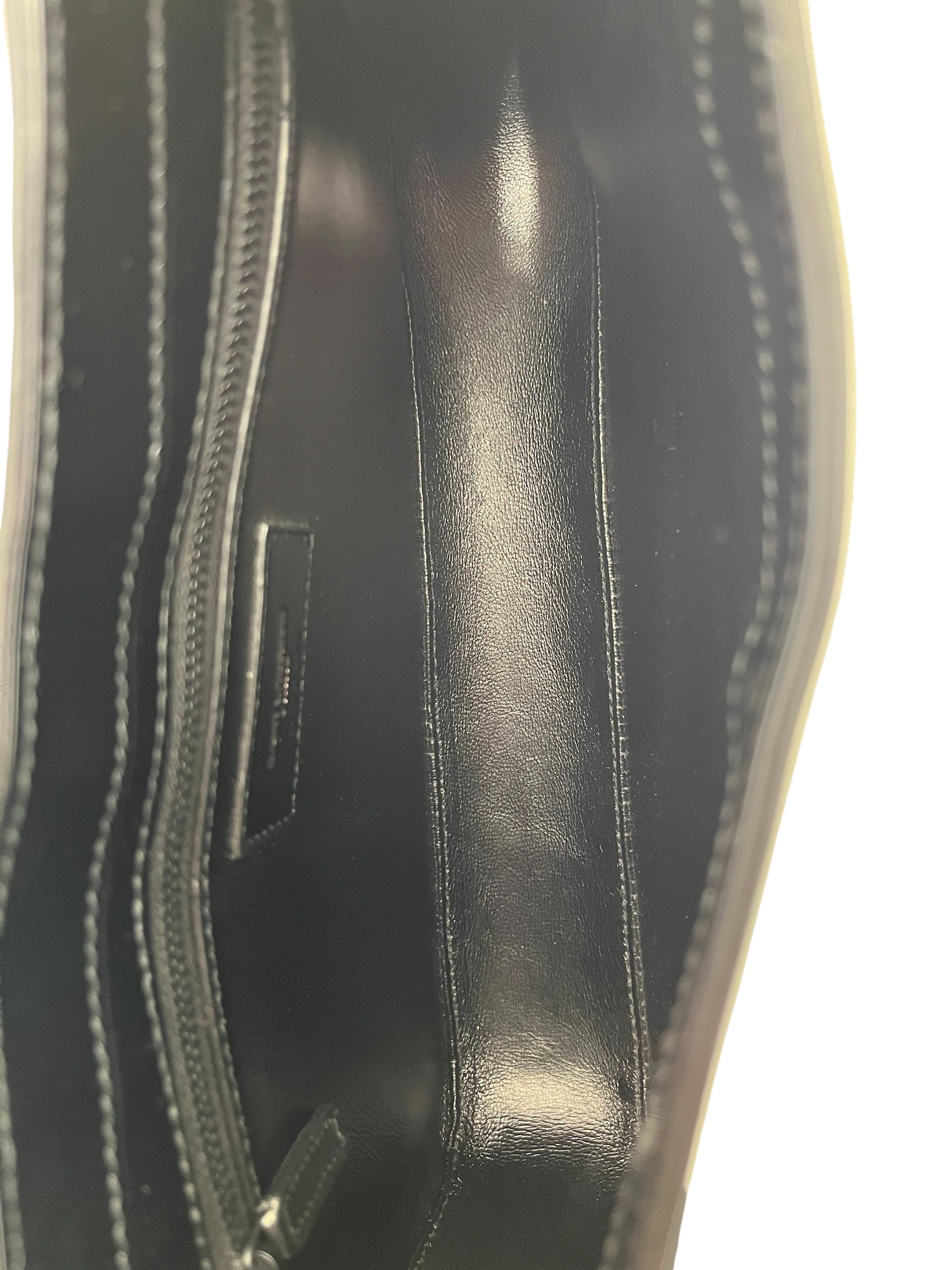 YVES SAINT LAURENT/Hand Bag/Leather/BLK/Monochrome Hobo Bag view 6