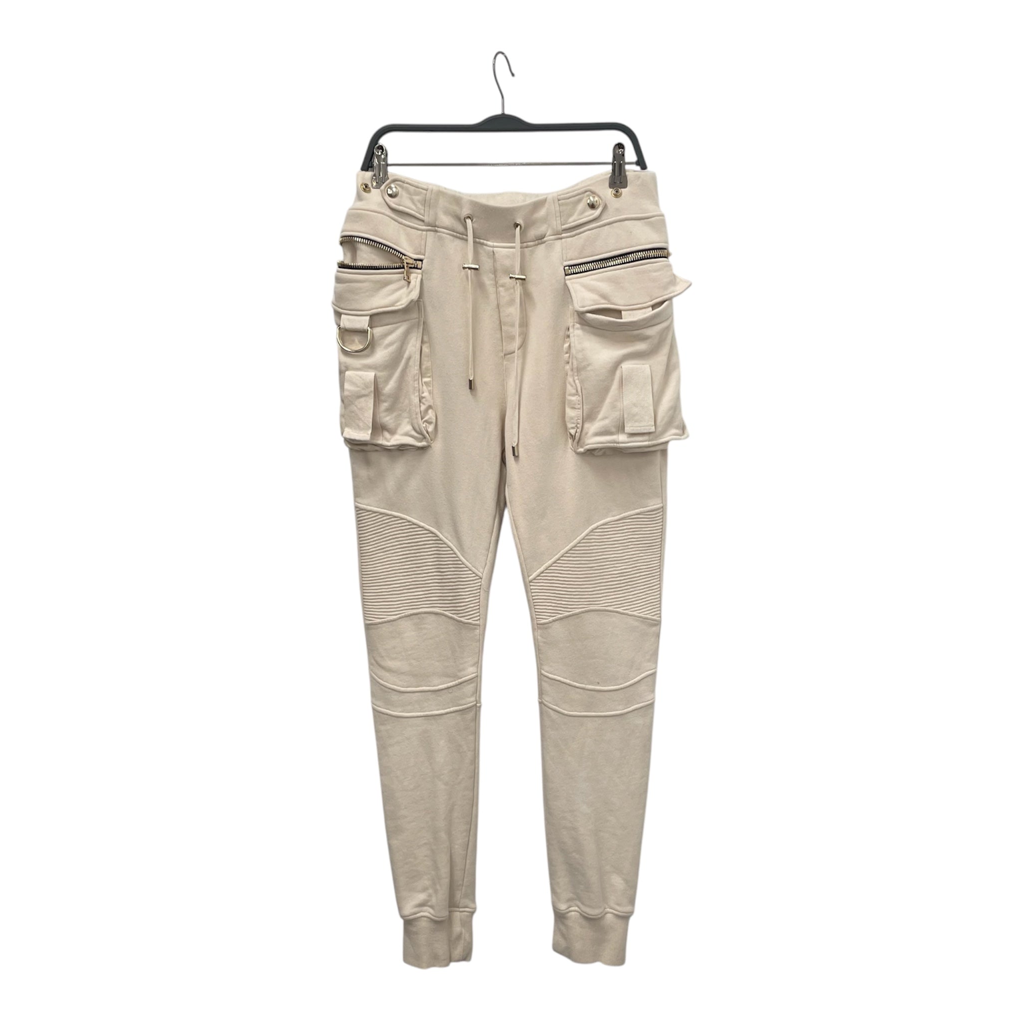 BALMAIN/Jumpsuits/L/Cotton/CRM/CARGO JOGGERS view 1