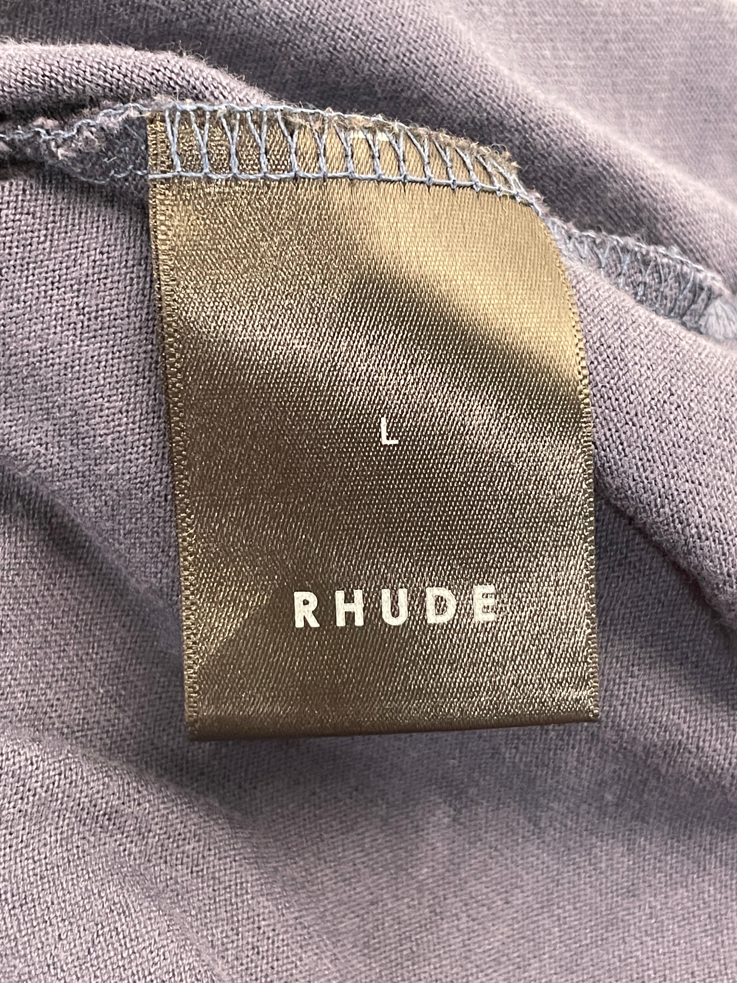 RHUDE/T-Shirt/L/Cotton/NVY/Graphic/LIGHTNING RINGER TEE view 4
