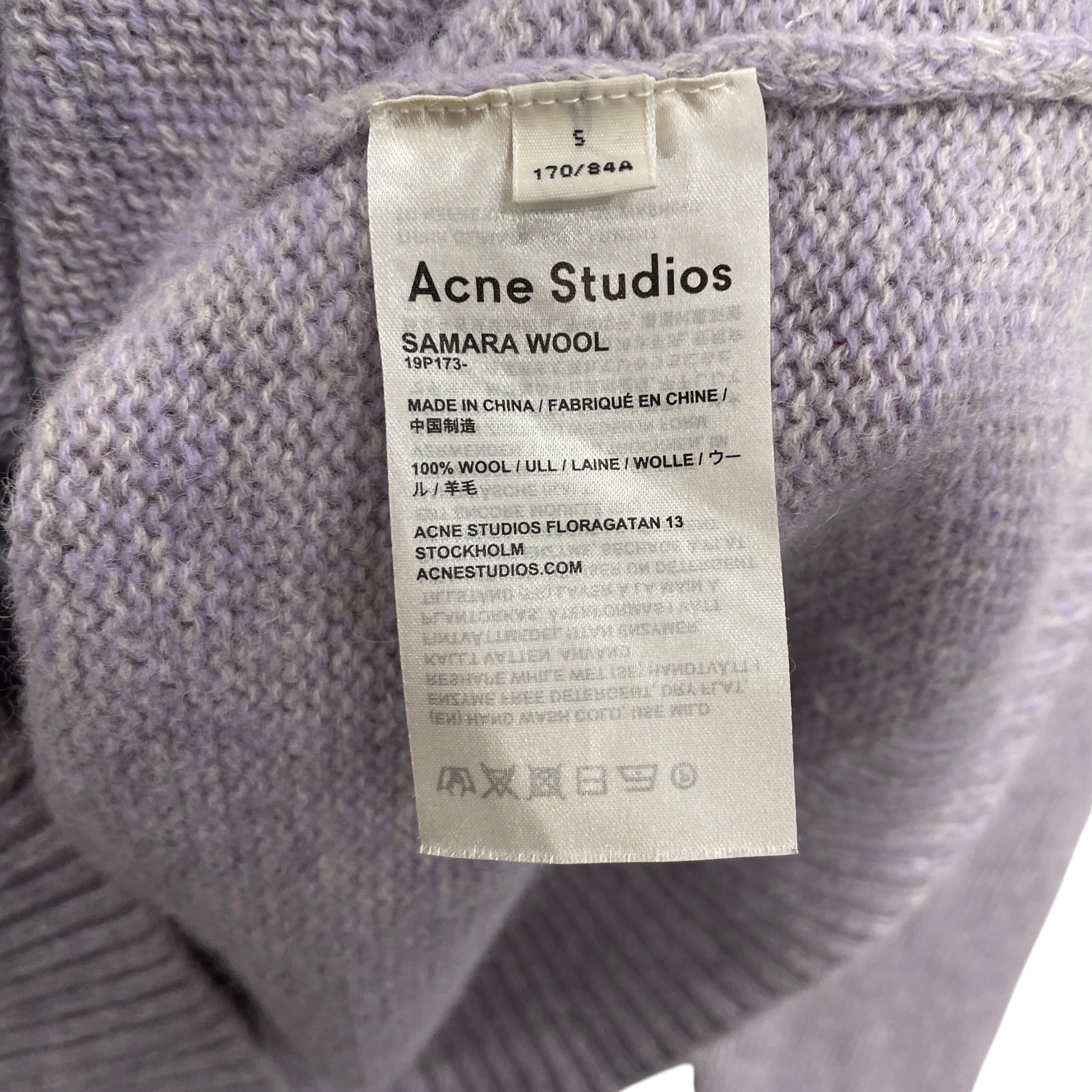 Acne Studios/Heavy Sweater/S/Wool/PPL/LAVENDER SOFT SWEATER view 4