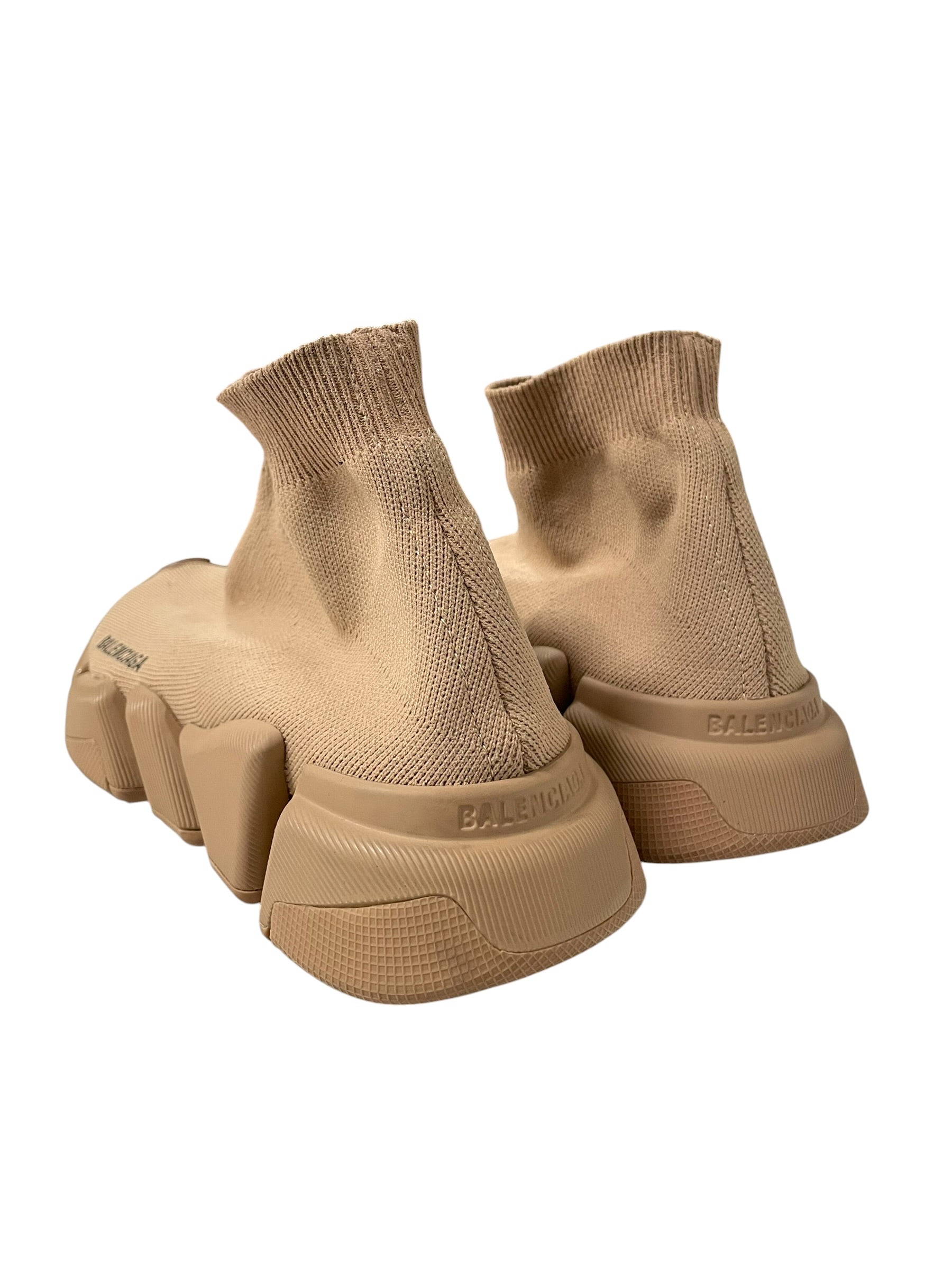 BALENCIAGA/Hi-Sneakers/US 7/Cotton/BEG/SOCK RUNNER view 2