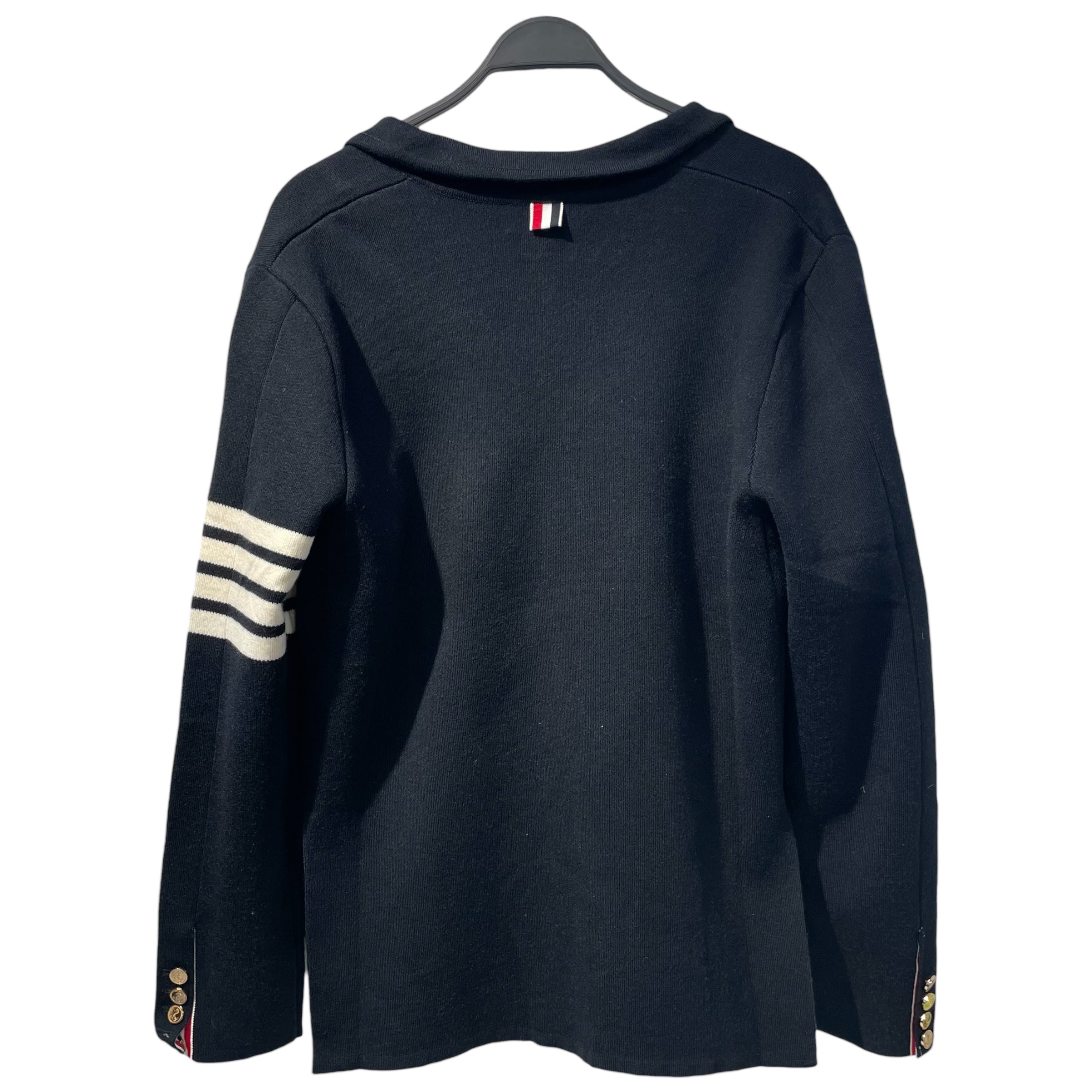 THOM BROWNE. NEW YORK/Heavy Sweater/3/Cotton/NVY/ view 2